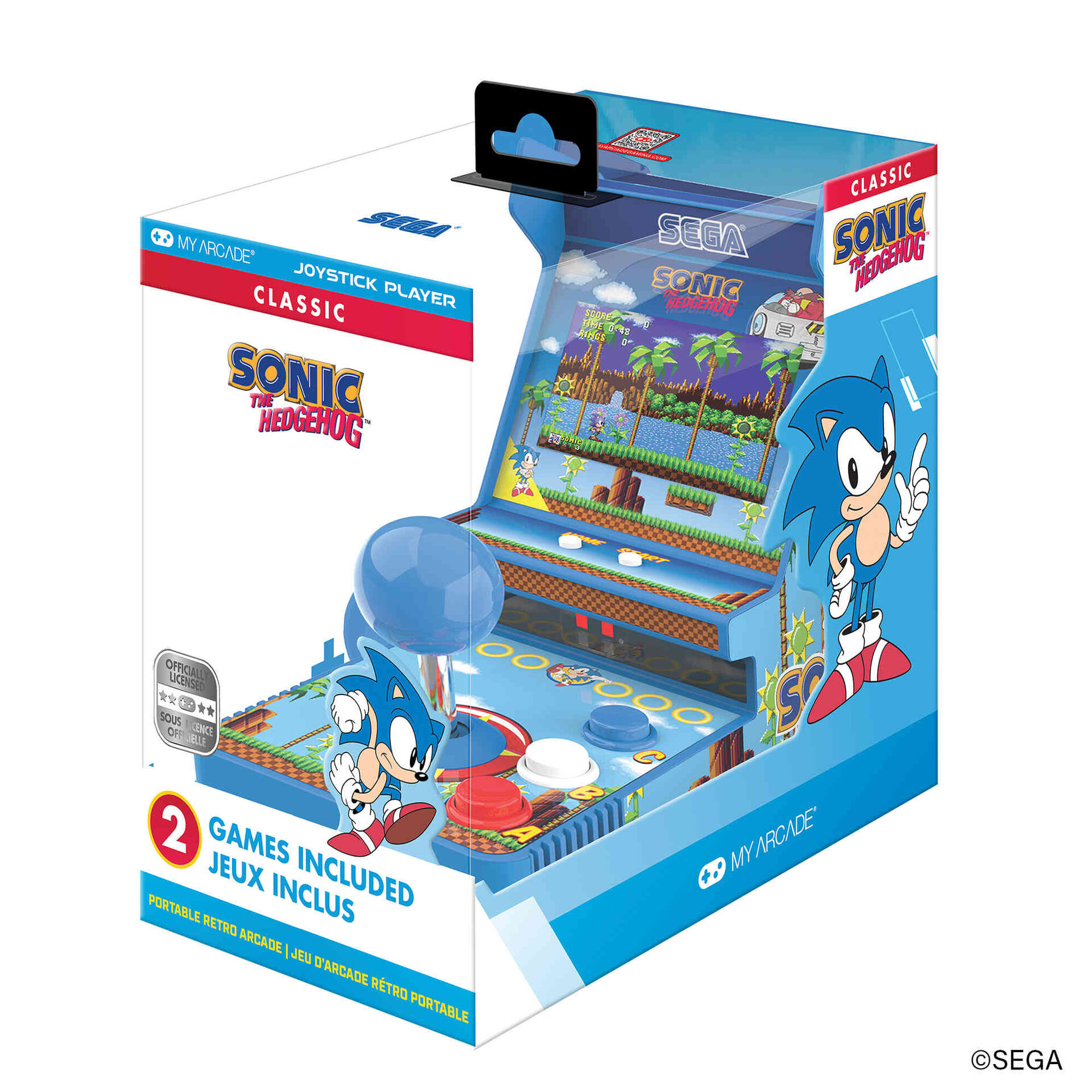 My Arcade - Mini M&aacute;quina Arcade Port&aacute;til com Joystick Sonic The Hedgehog