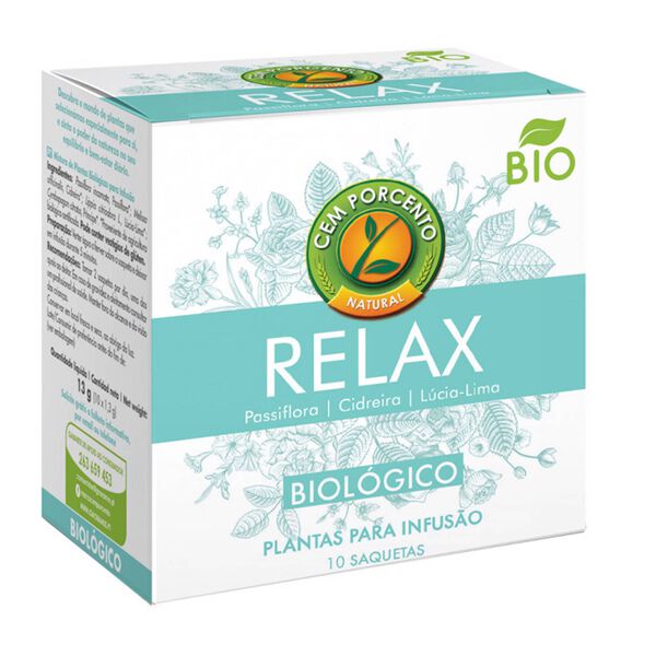 Infusão Relax Saquetas Cem Porcento