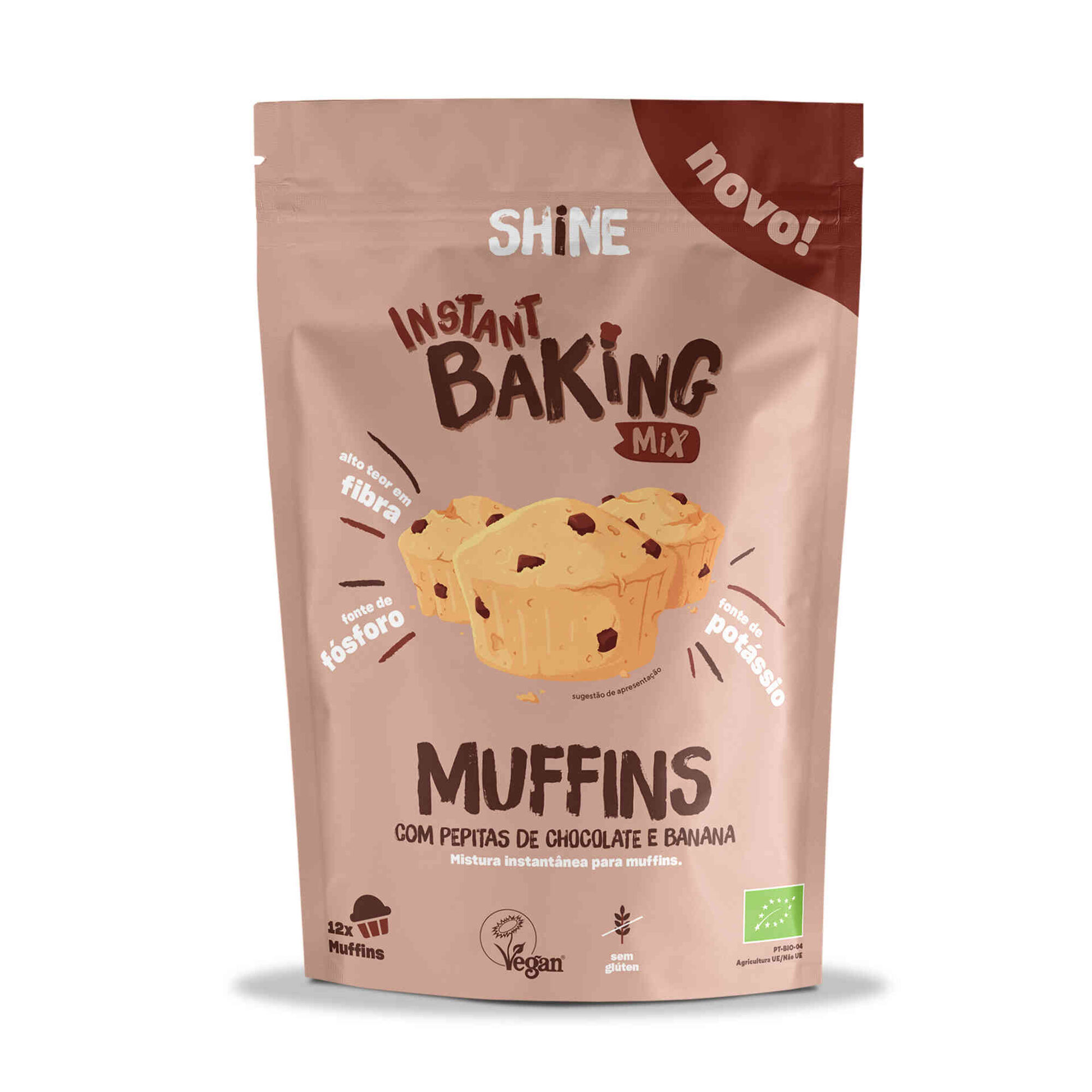 Mistura para Muffins Mix Pepitas de Chocolate e Banana sem Glúten