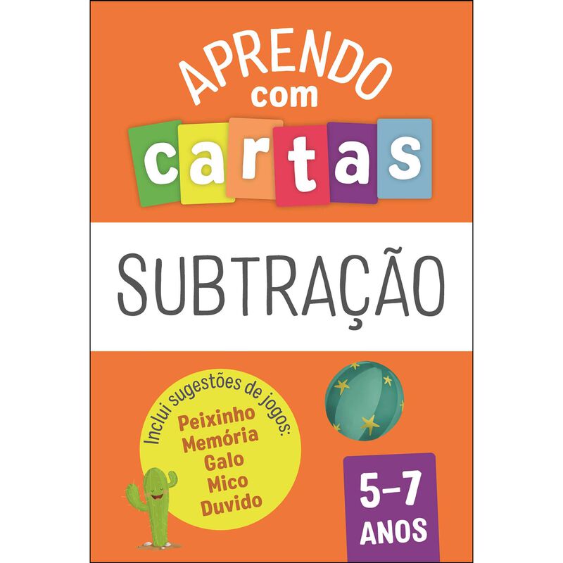 Aprendo com Cartas - Subtração (5-7 Anos)