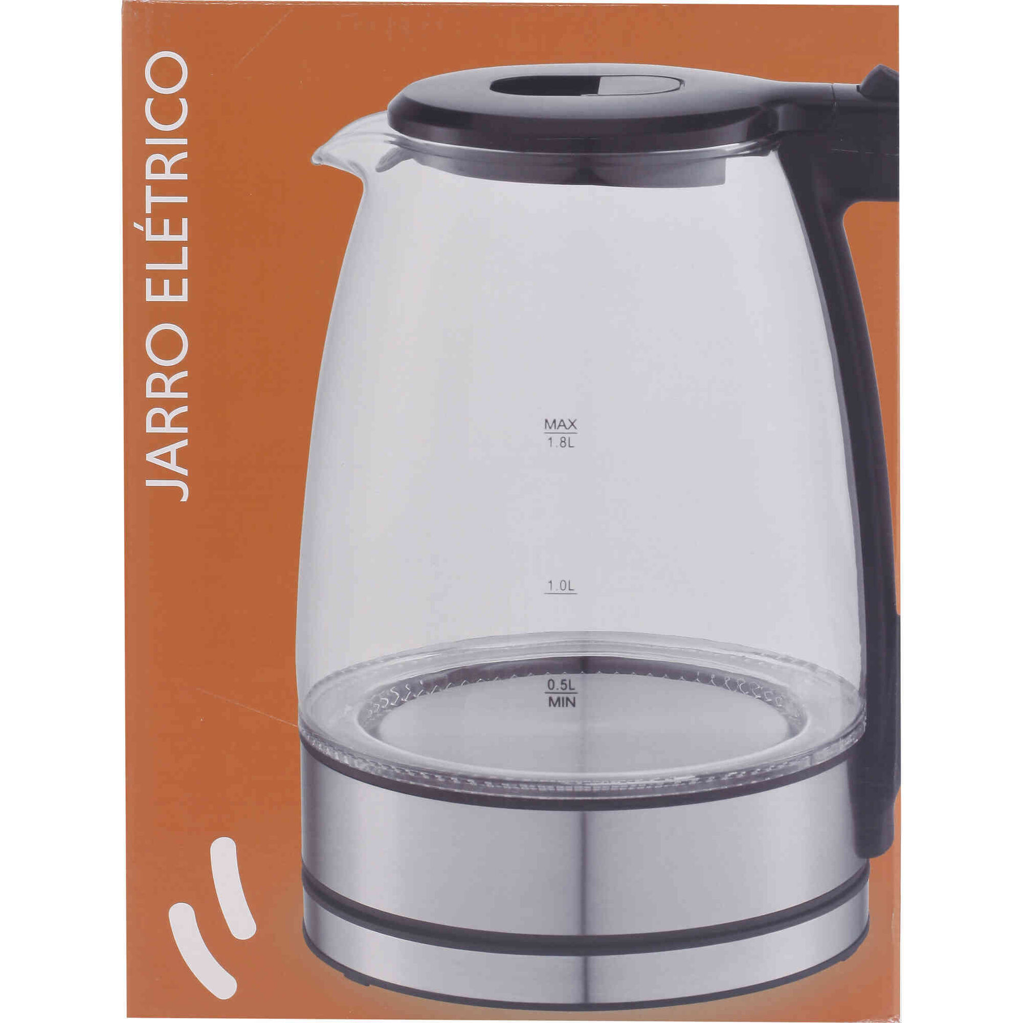 Jarro El&eacute;trico em Vidro 1,8L Bazar&atilde;o
