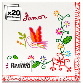 Guardanapos 3 Folhas Black Label Decorado Renova