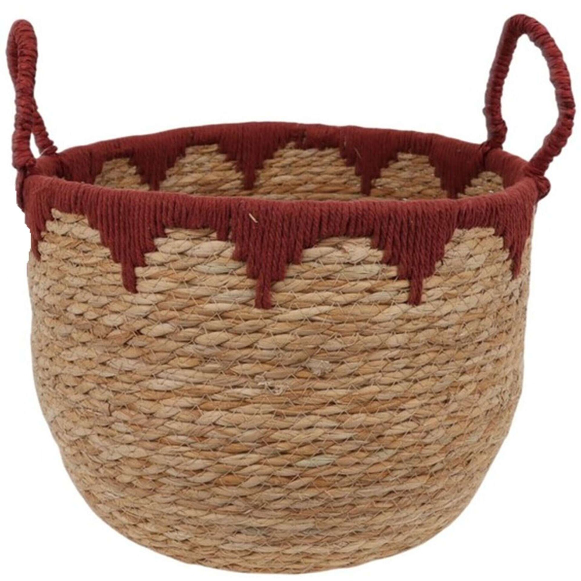 Cesto Debroado 33x25cm Bord&ocirc; Kasa