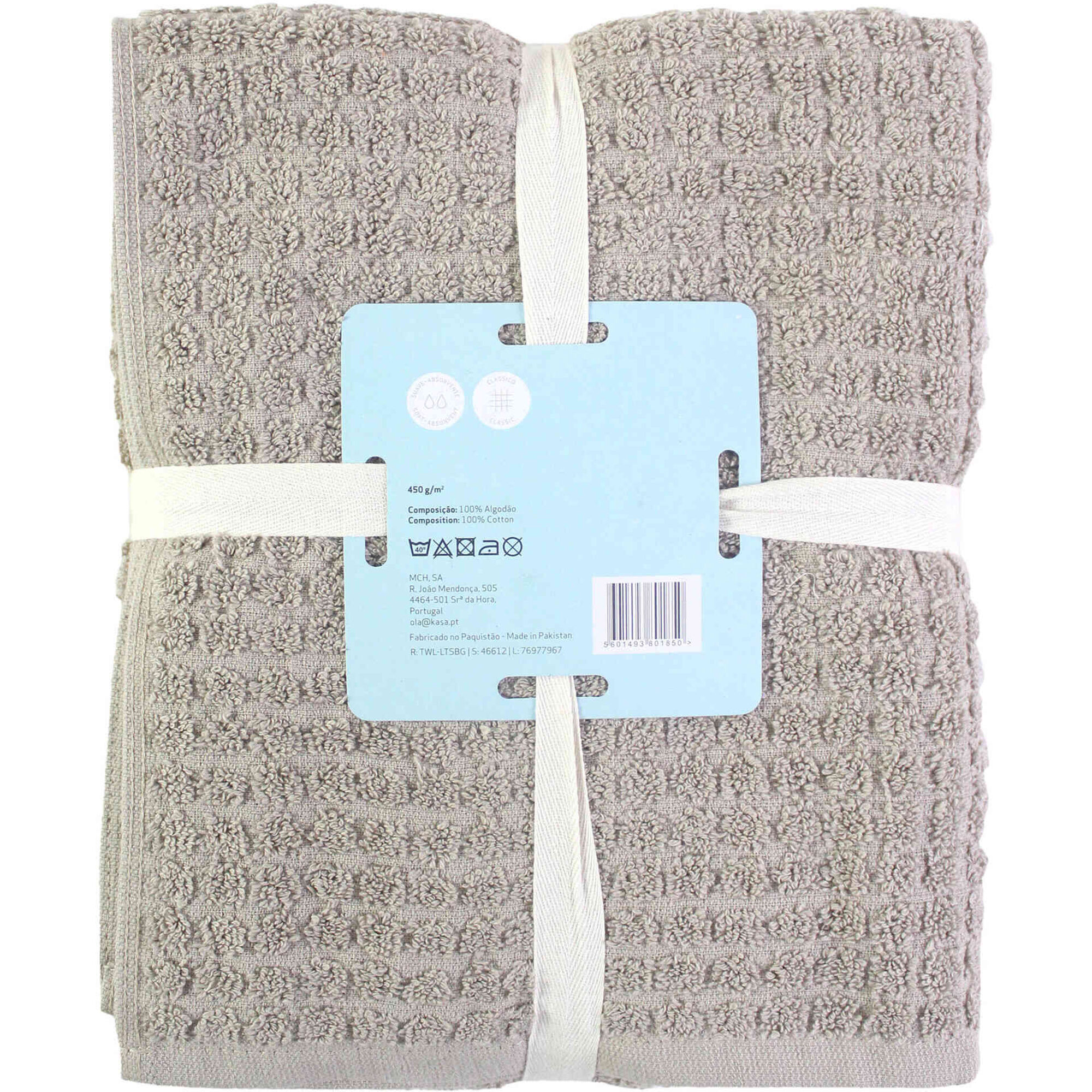 Conjunto 3 Toalhas 450g/m2 Lotus Bege Kasa