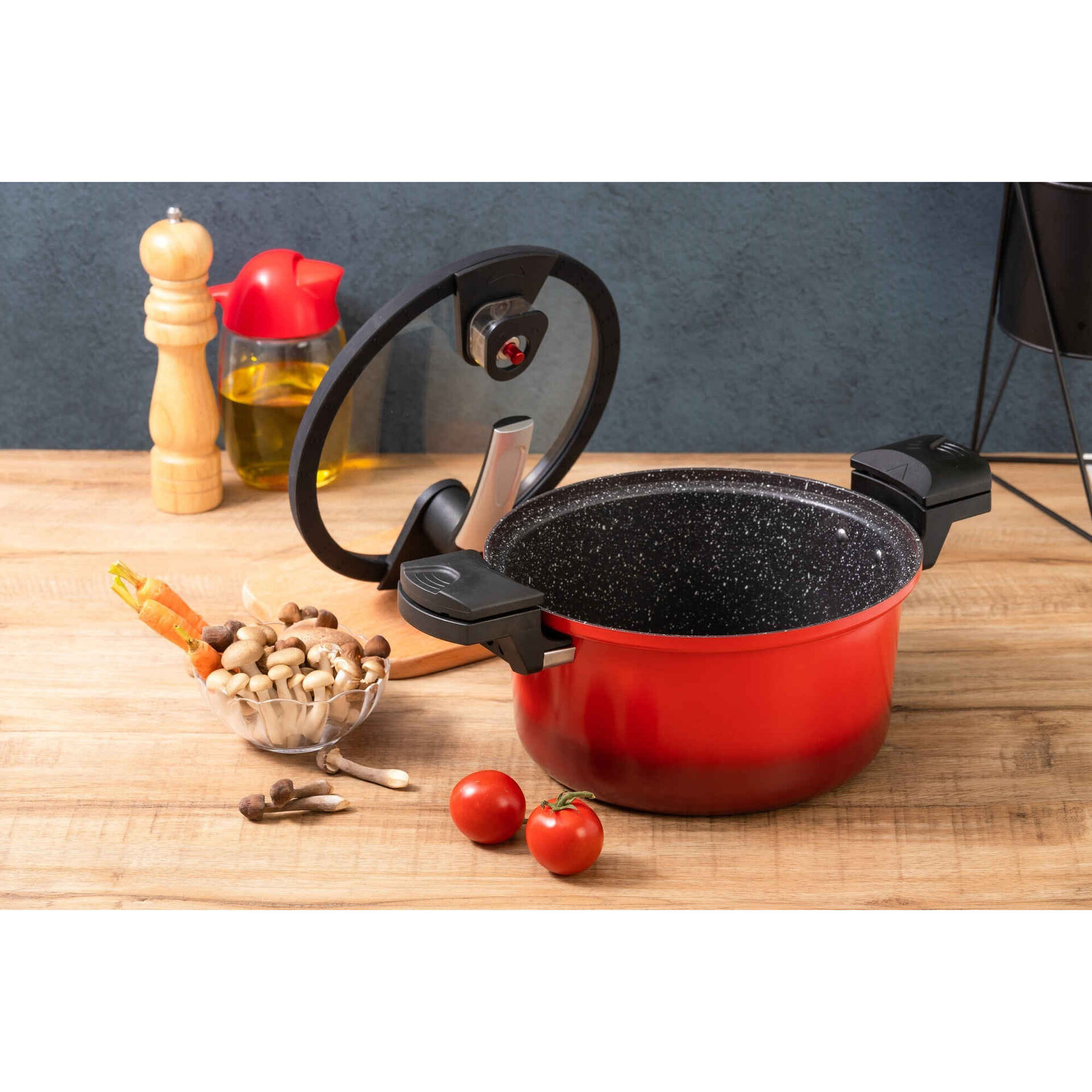 Panela Baixa Pressão 5L Vermelha