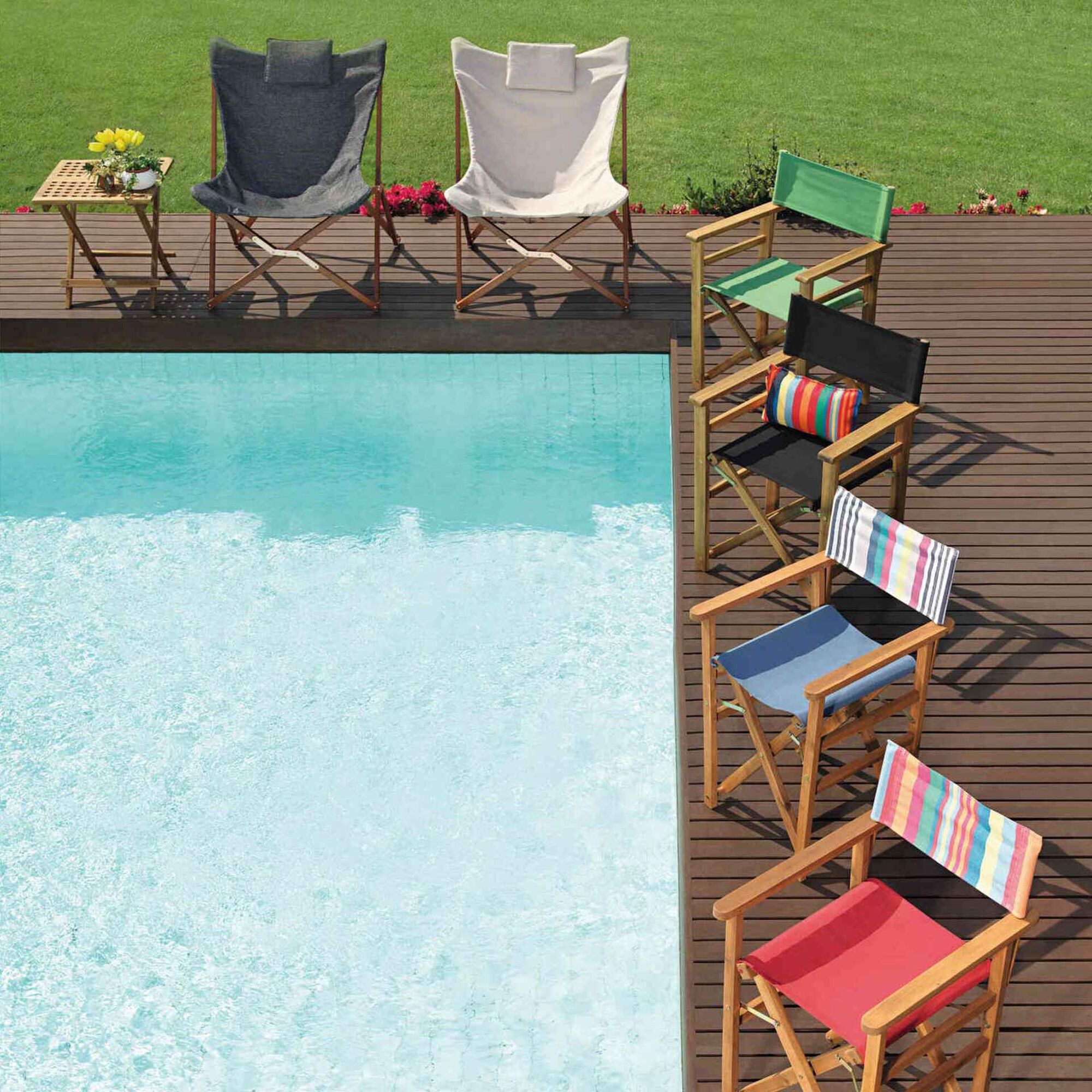 Cadeira de Realizador Madeira Acácia Preta