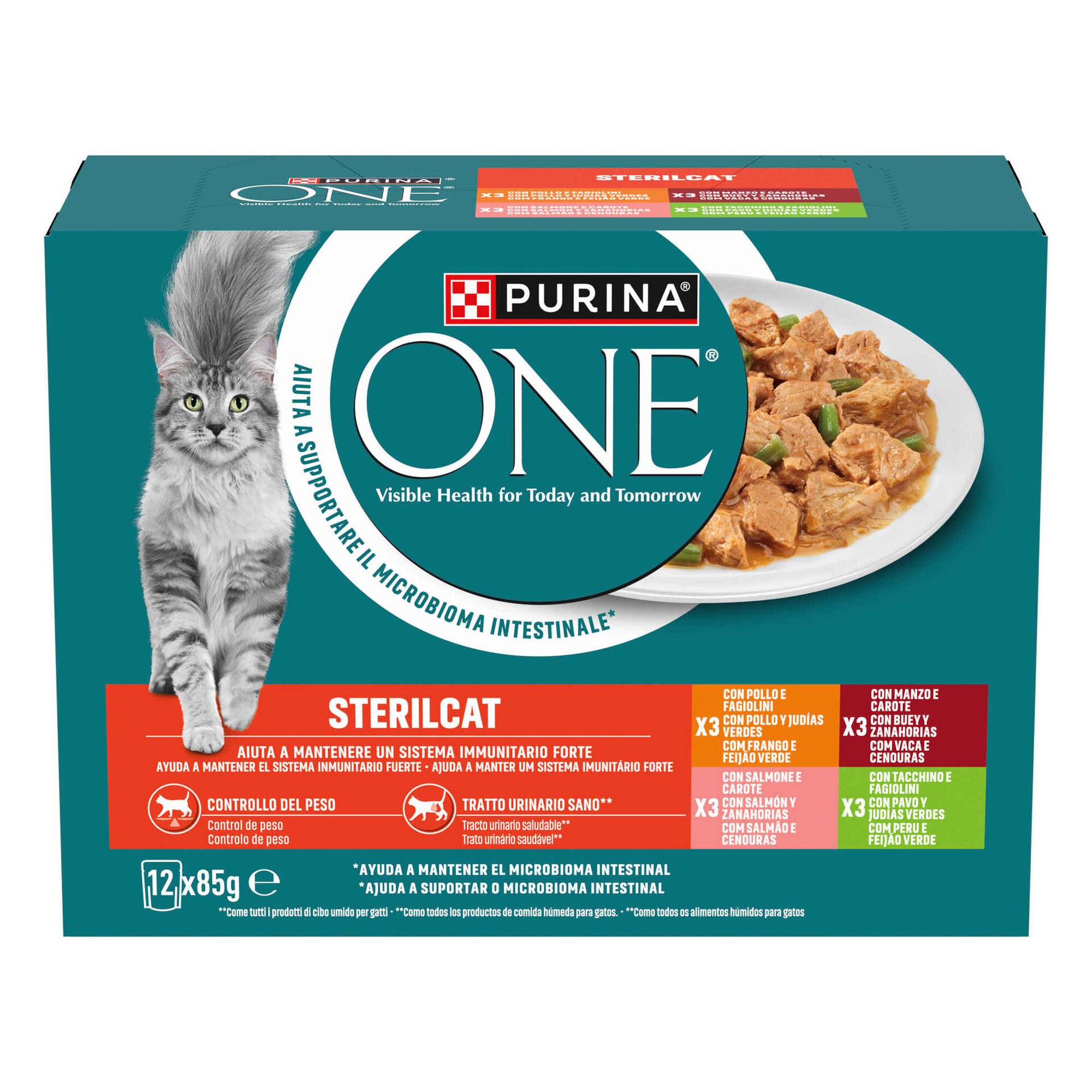 Comida H&uacute;mida para Gato Adulto Esterilizado Salm&atilde;o Purina One