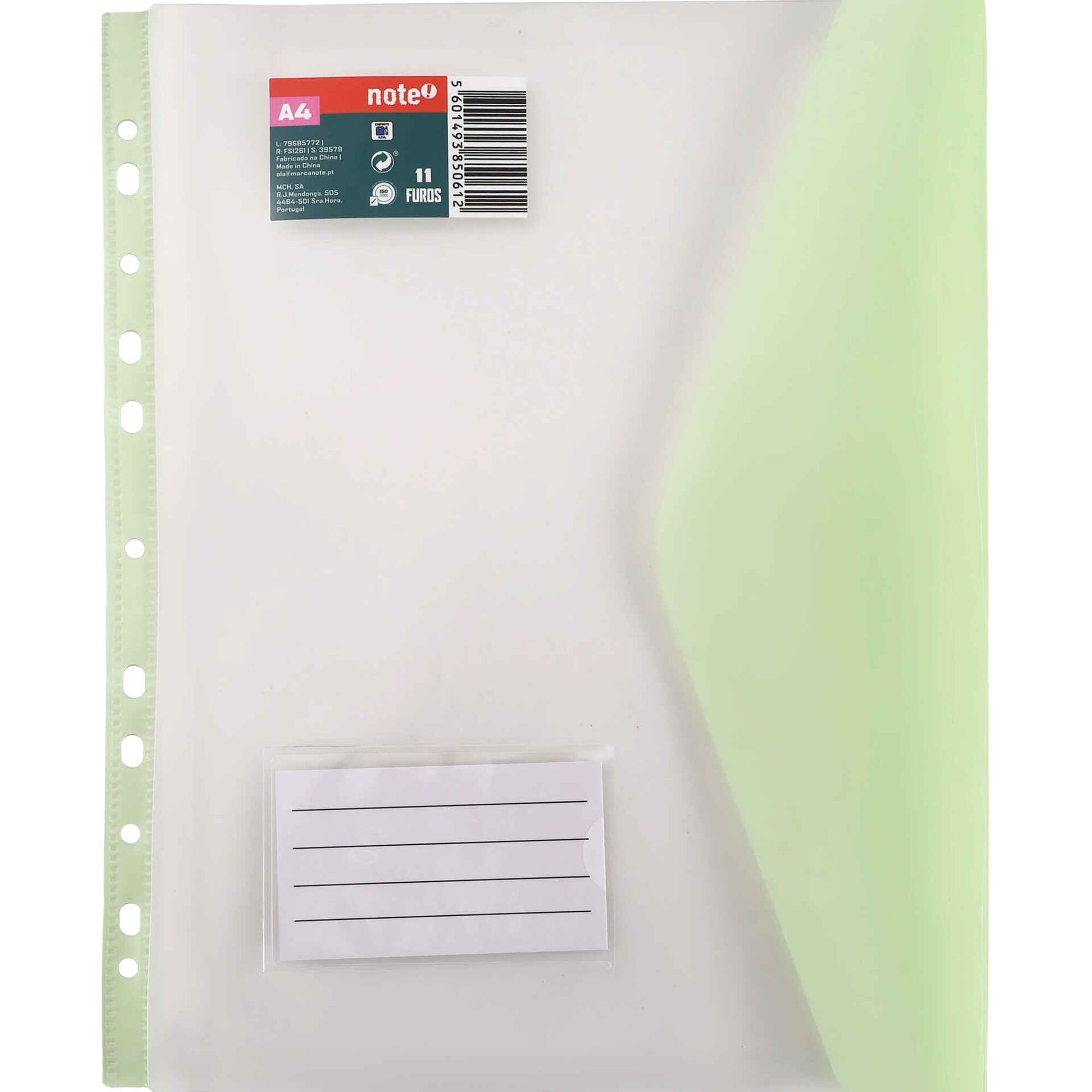 Classificador Envelope A4 com 11 Furos (v&aacute;rias cores) Note!