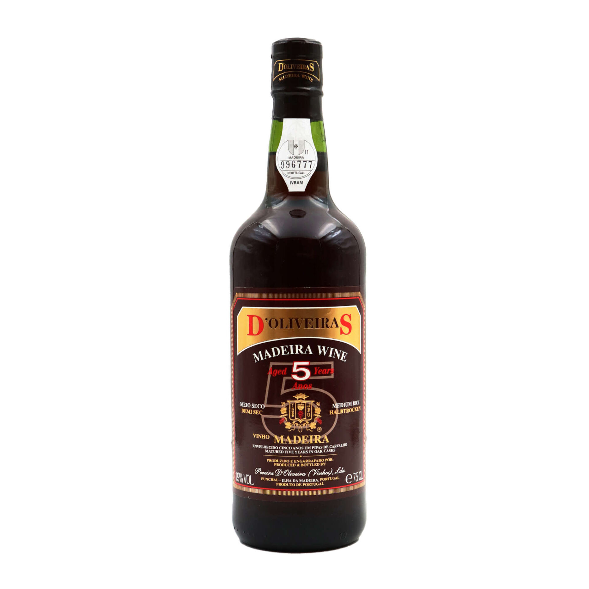 D´Oliveiras Meio Seco 5 Anos Vinho da Madeira