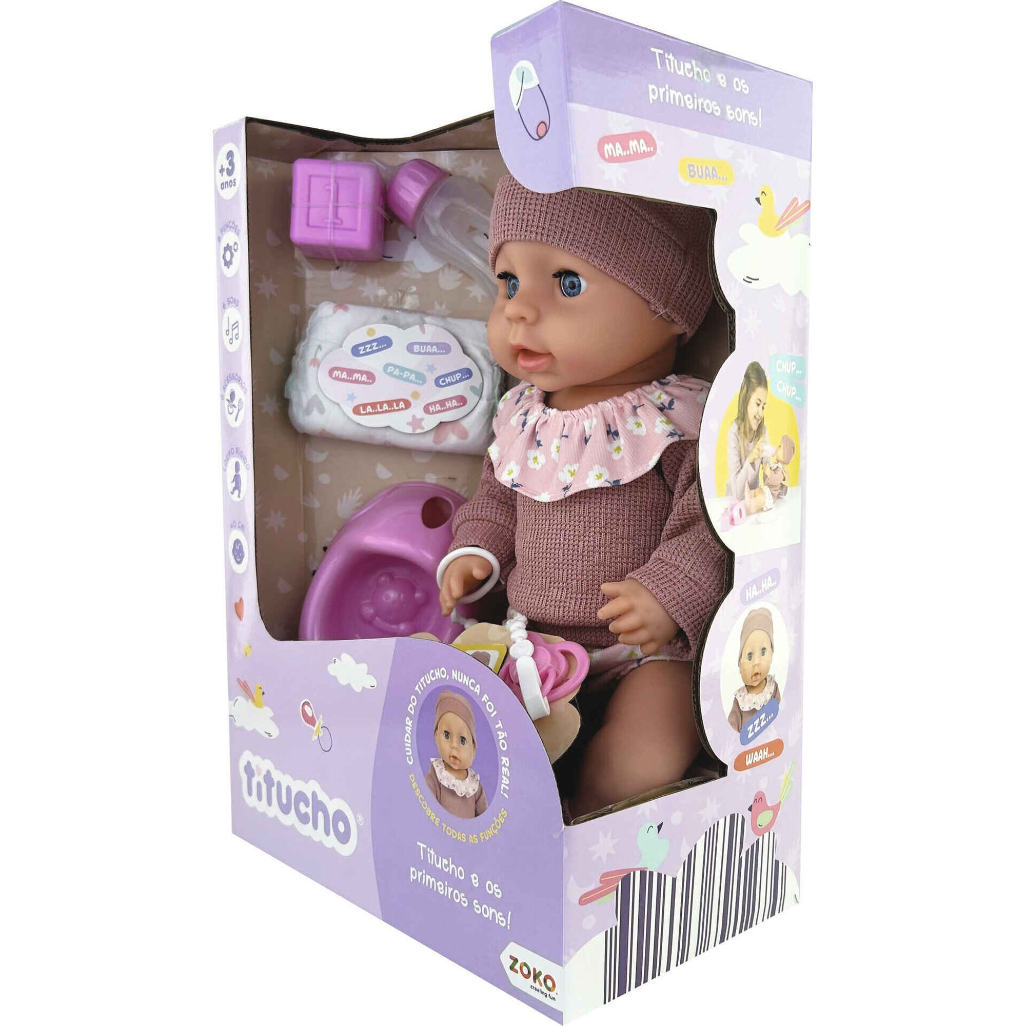 Zoko Titucho - Boneco 40cm e os Primeiros Sons