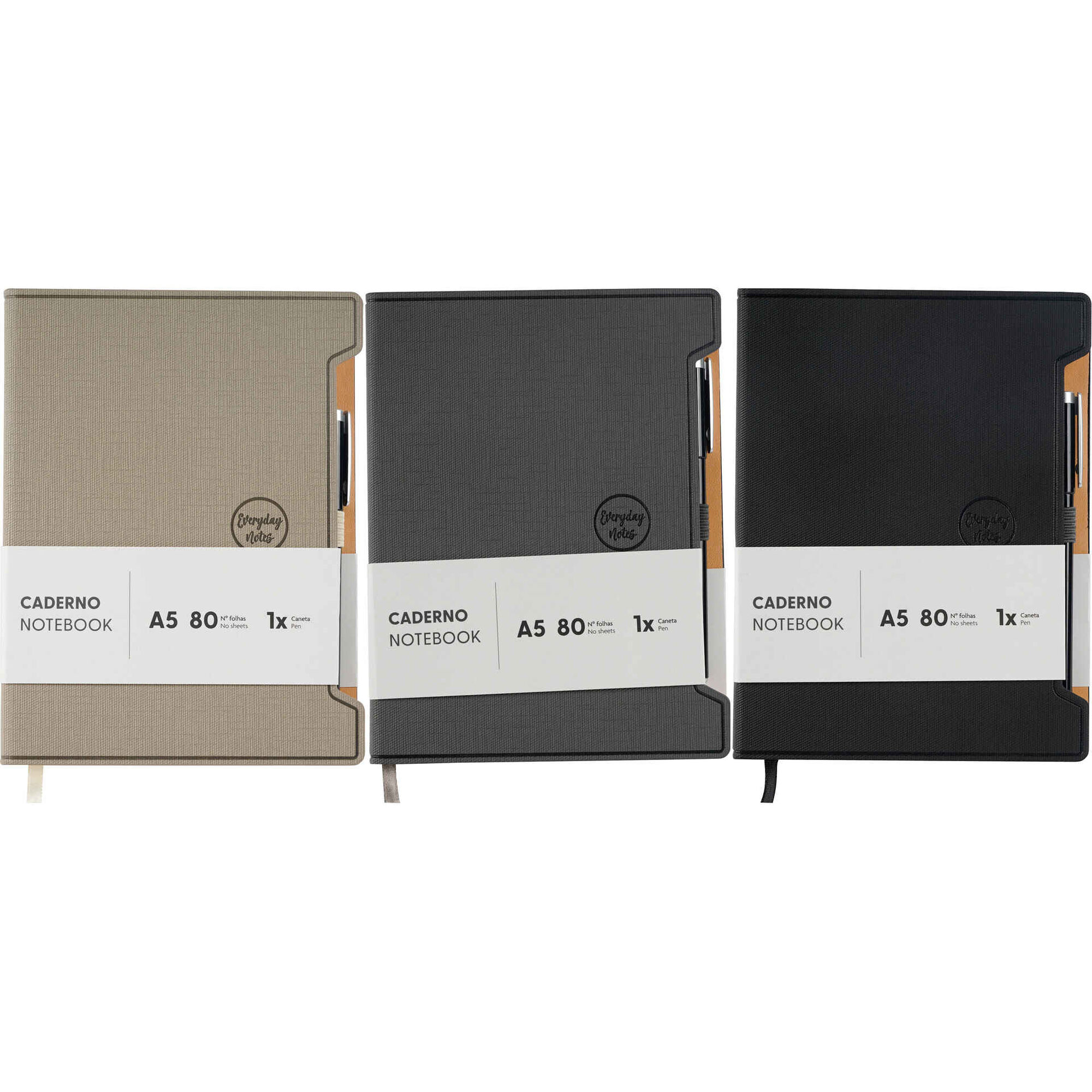 Caderno A5 Office 80 Folhas com Caneta Everyday