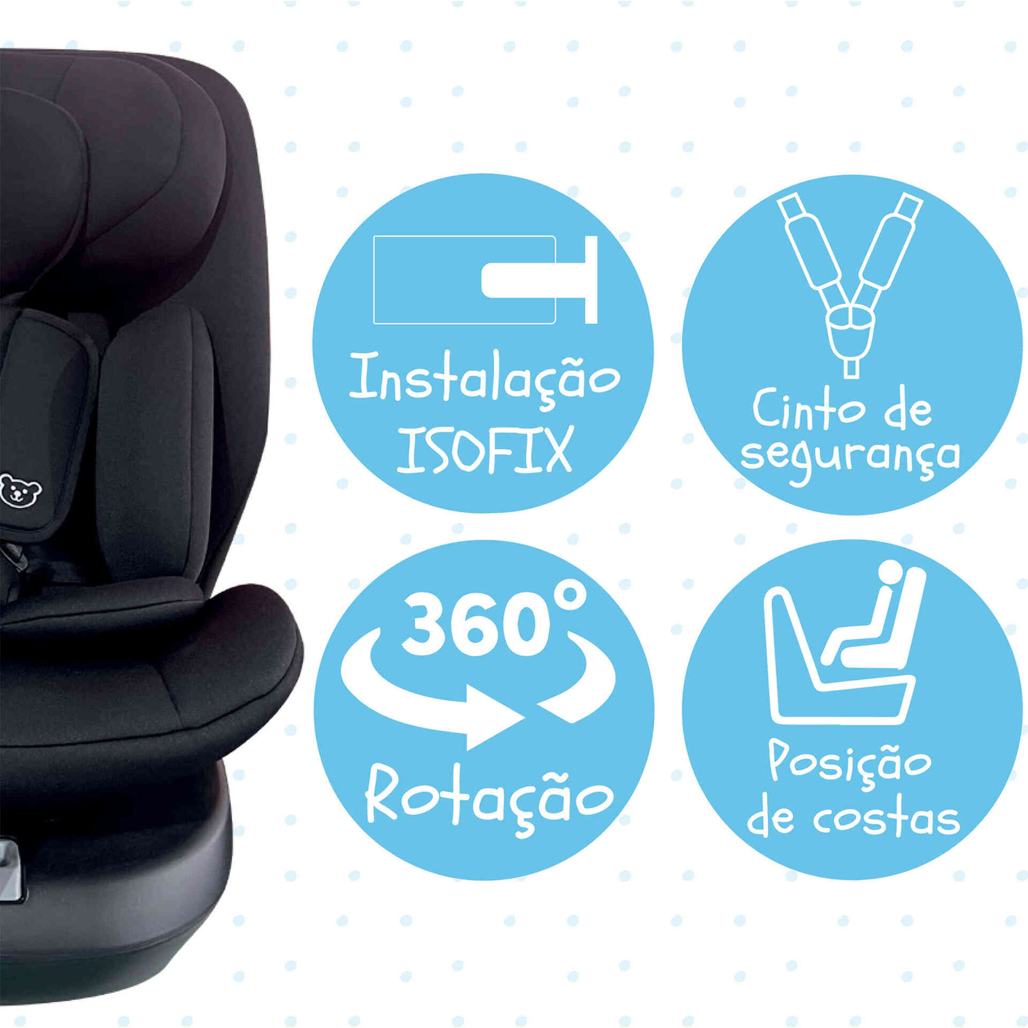 Cadeira Auto I-Size 40-150cm Isofix Rotativa Roundfix Cinza Cadeira Auto I-Size 40-150cm Isofix Rotativa Roundfix Cinza