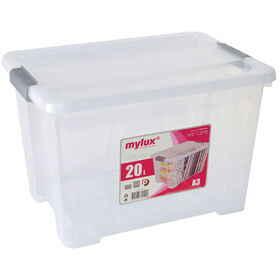 Caixa Multiusos Transparente com Tampa 20L Mylux