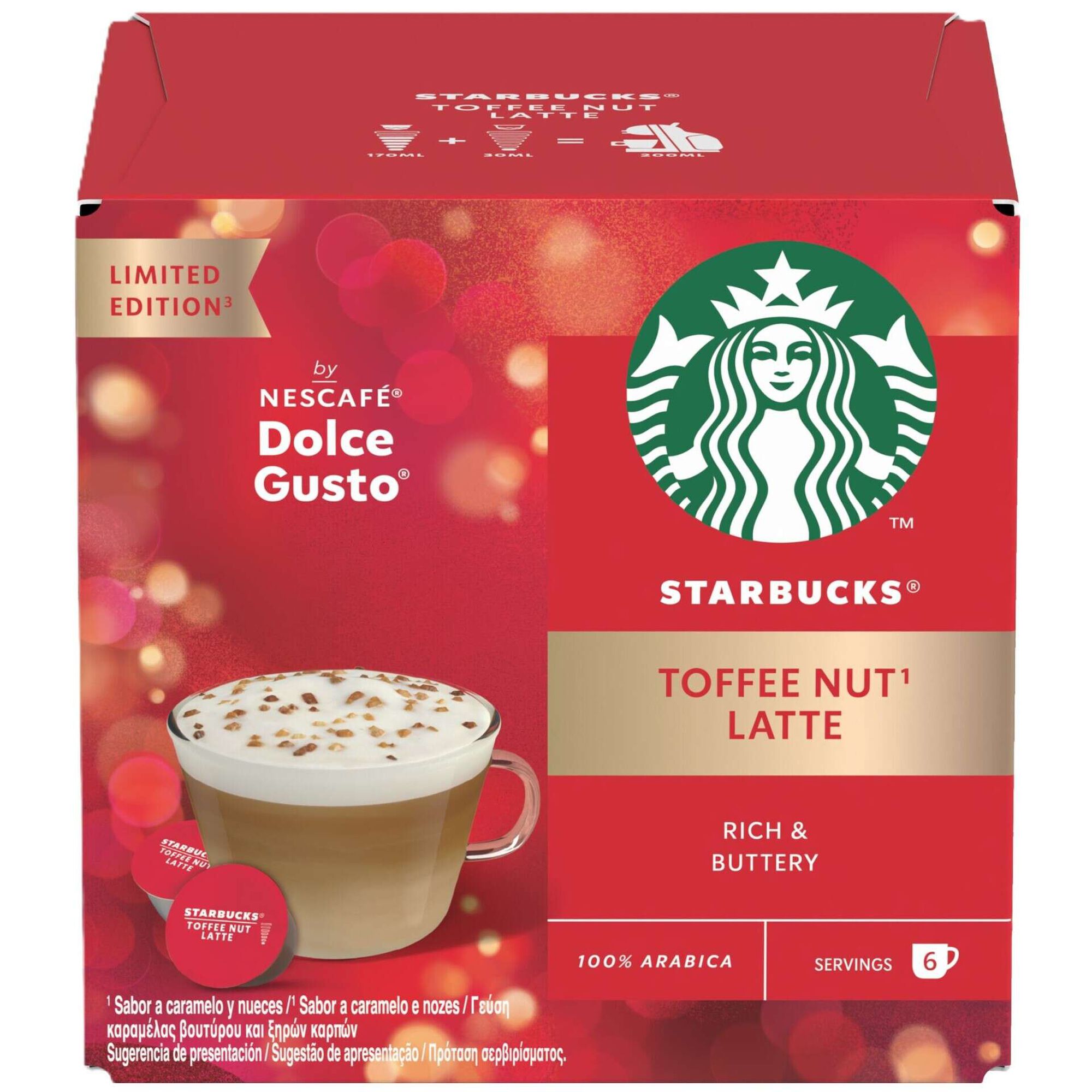 C&aacute;psulas de Caf&eacute; Toffe Nut Latte Starbucks