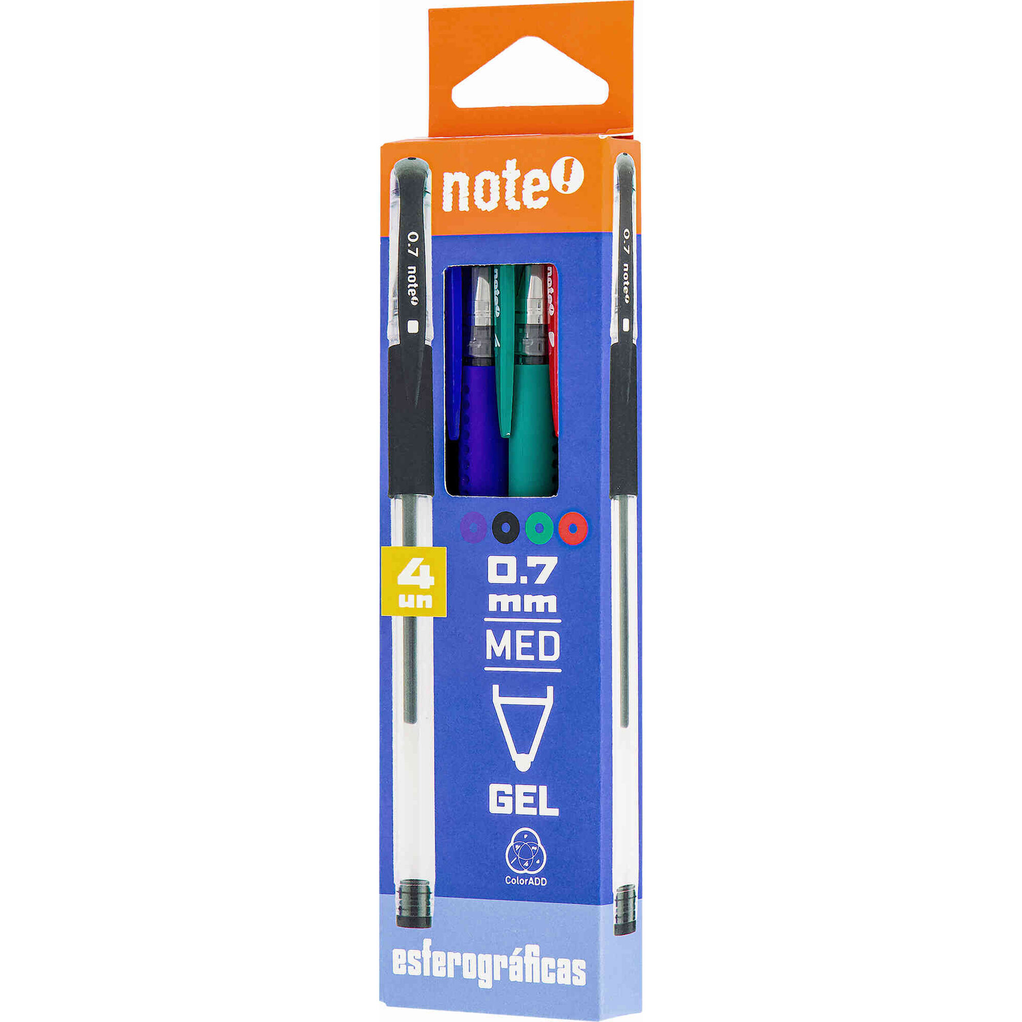 Conjunto 4 Canetas Esferogr&aacute;ficas Gel Note!