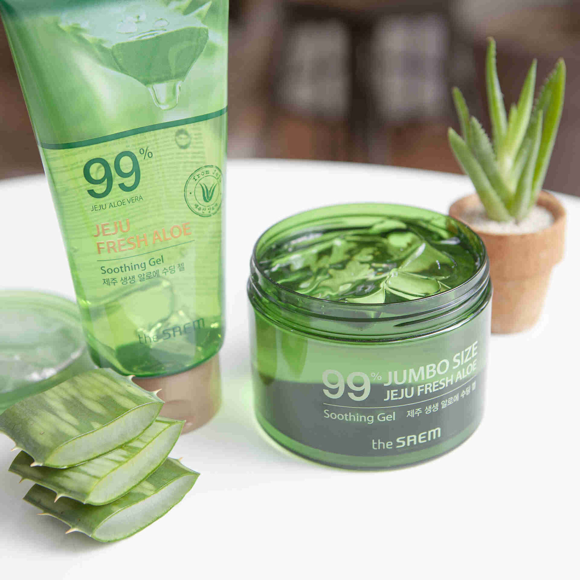 Gel de Rosto Calmante Jeju Fresh Aloe The Saem