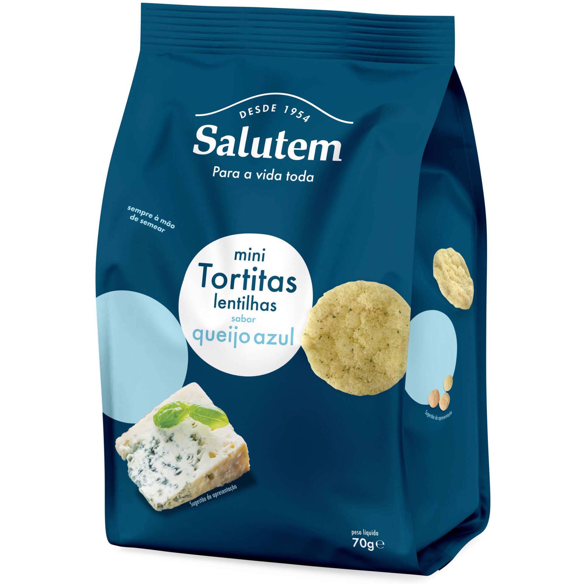 Tortitas de Lentilhas Mini Queijo Azul