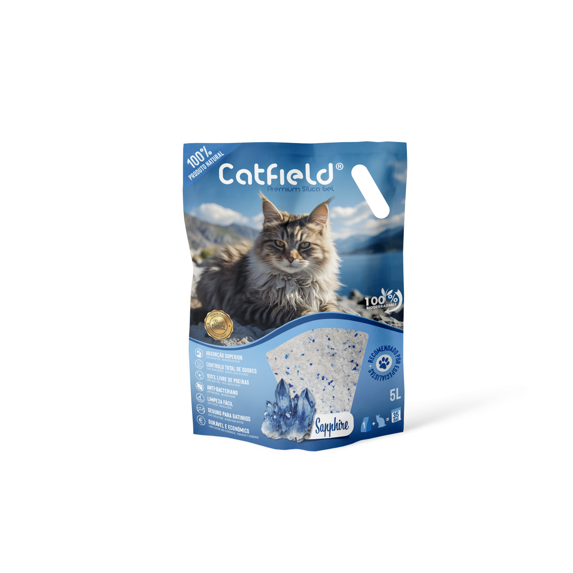Areia S&iacute;lica Gel Premium Litter Catfield