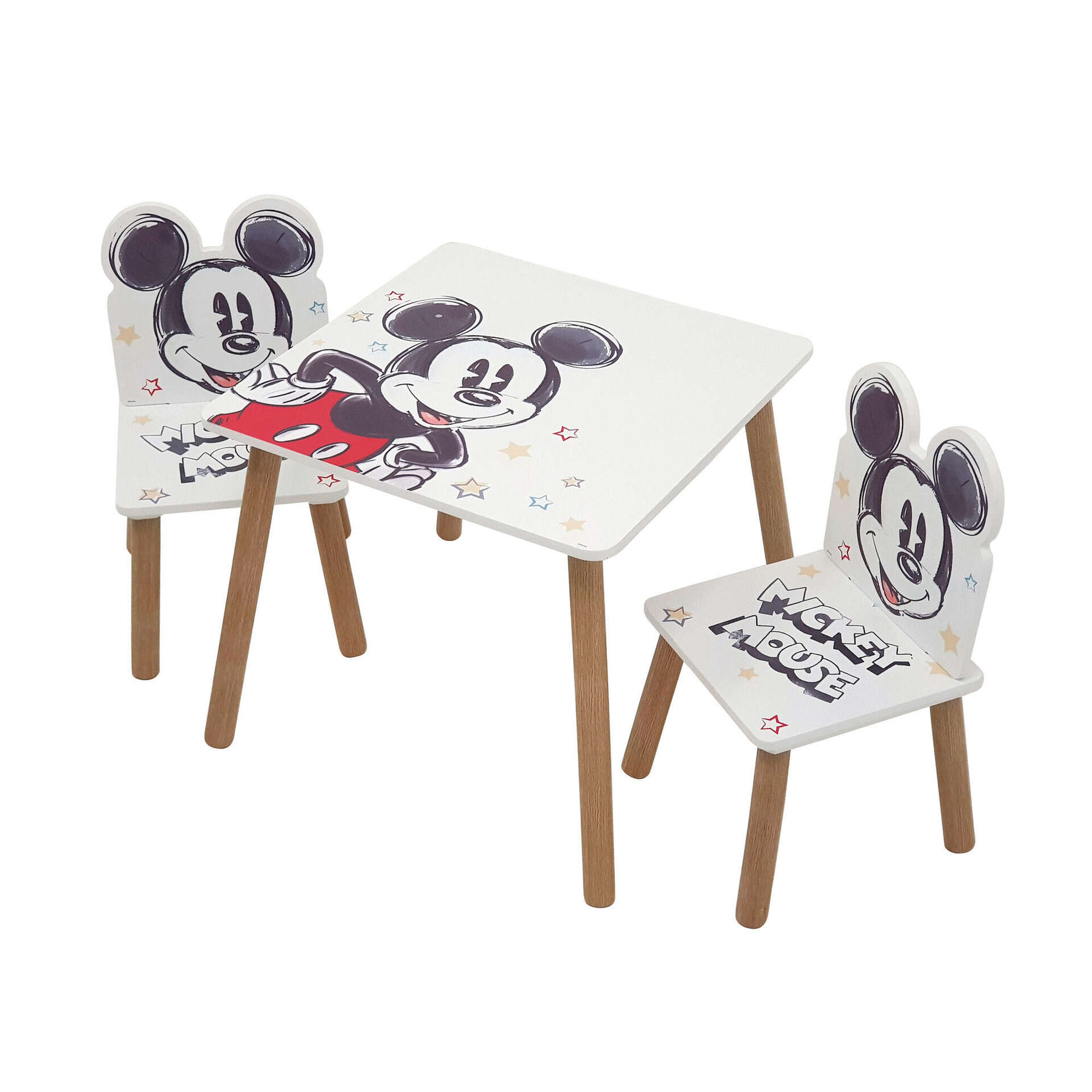Conjunto Mesa e 2 Cadeiras Madeira Mickey