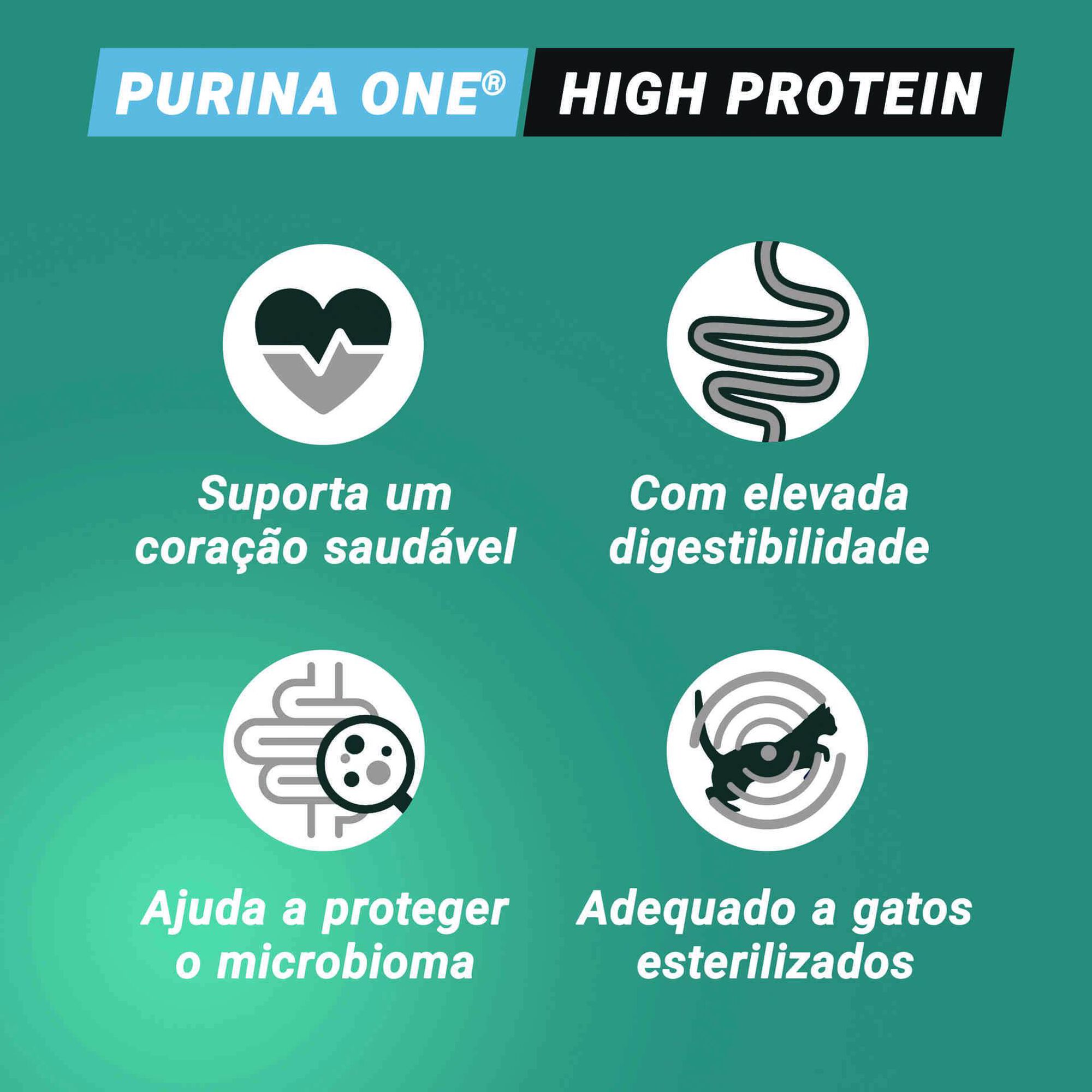 Ra&ccedil;&atilde;o para Gato Adulto High Protein Frango Purina One