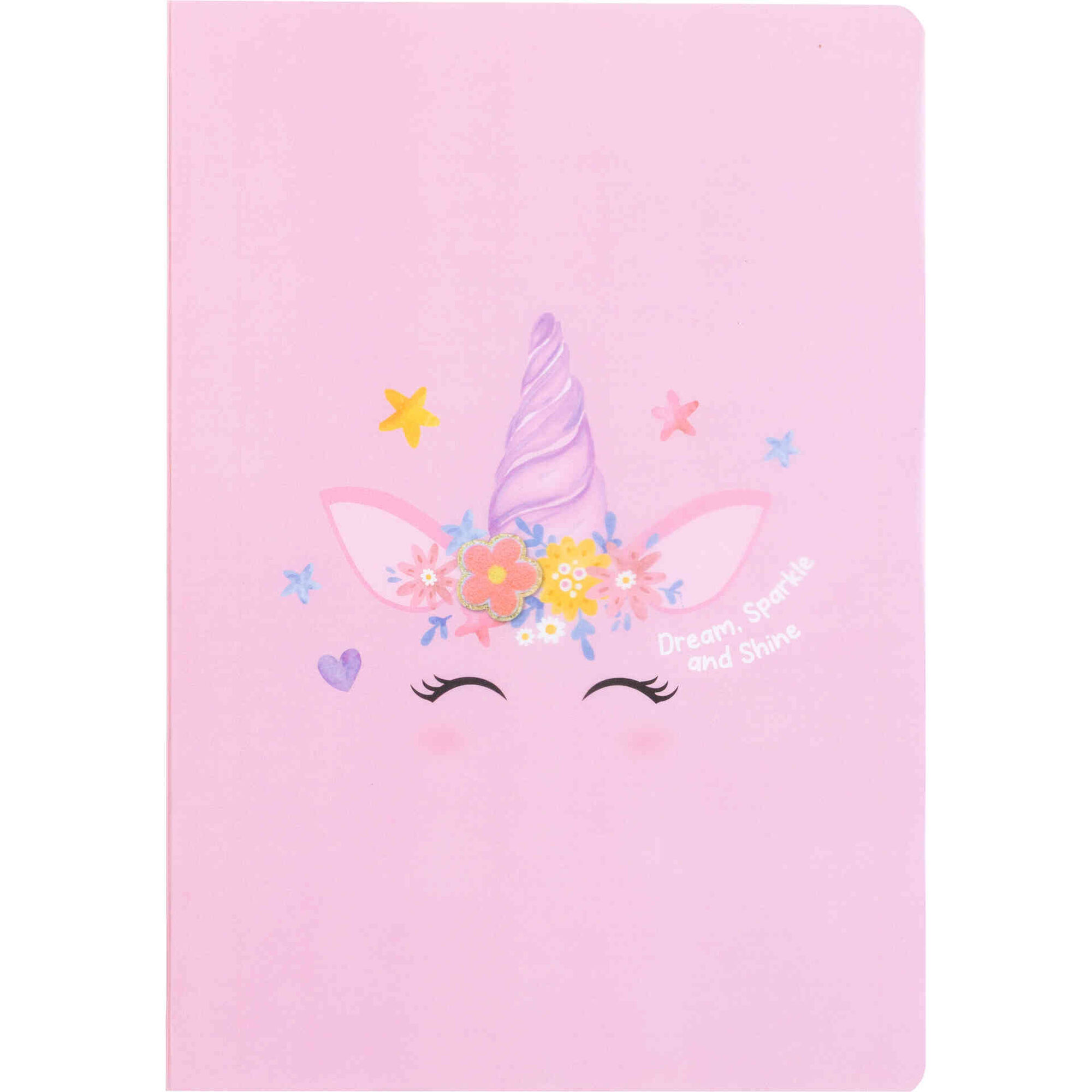 Caderno Agrafado A4 Pautado Unicorn