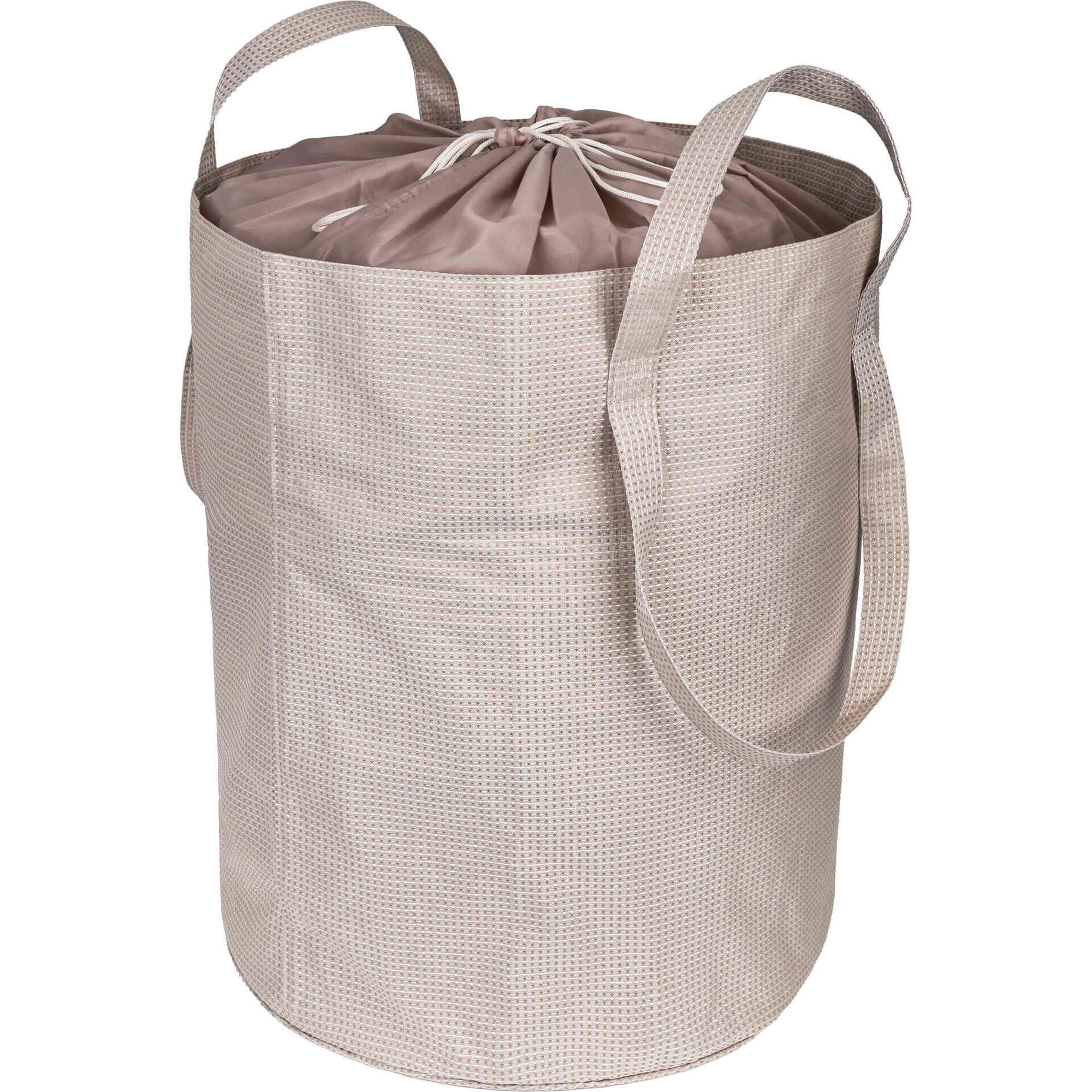 Cesto Roupa Transport&aacute;vel Tecido Cinza Kasa