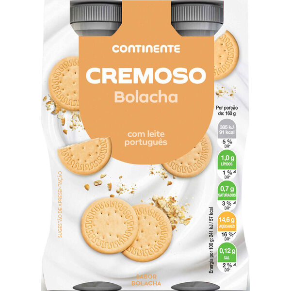 Iogurte Líquido Cremoso Bolacha Continente