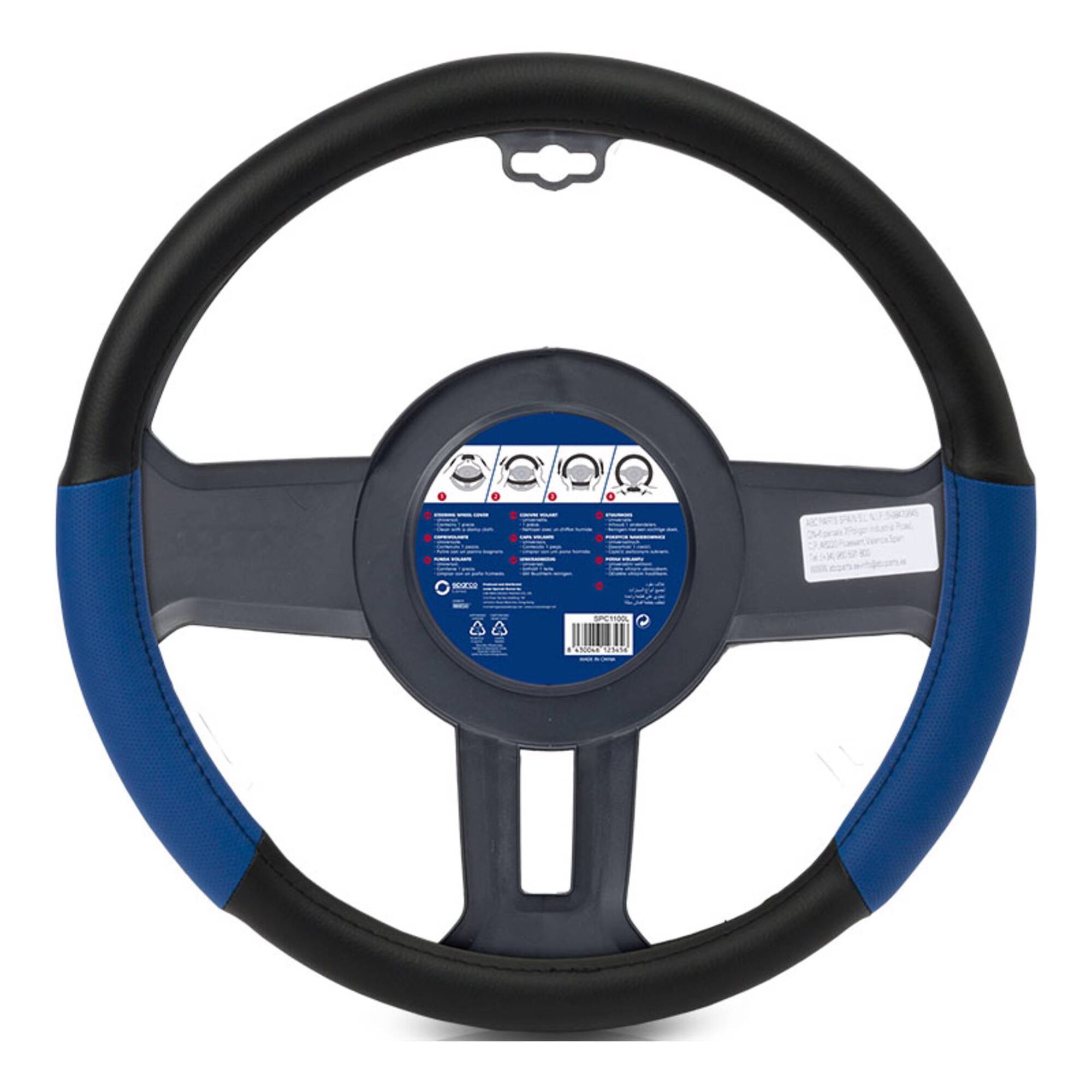 Capa de Volante Azul/Preto