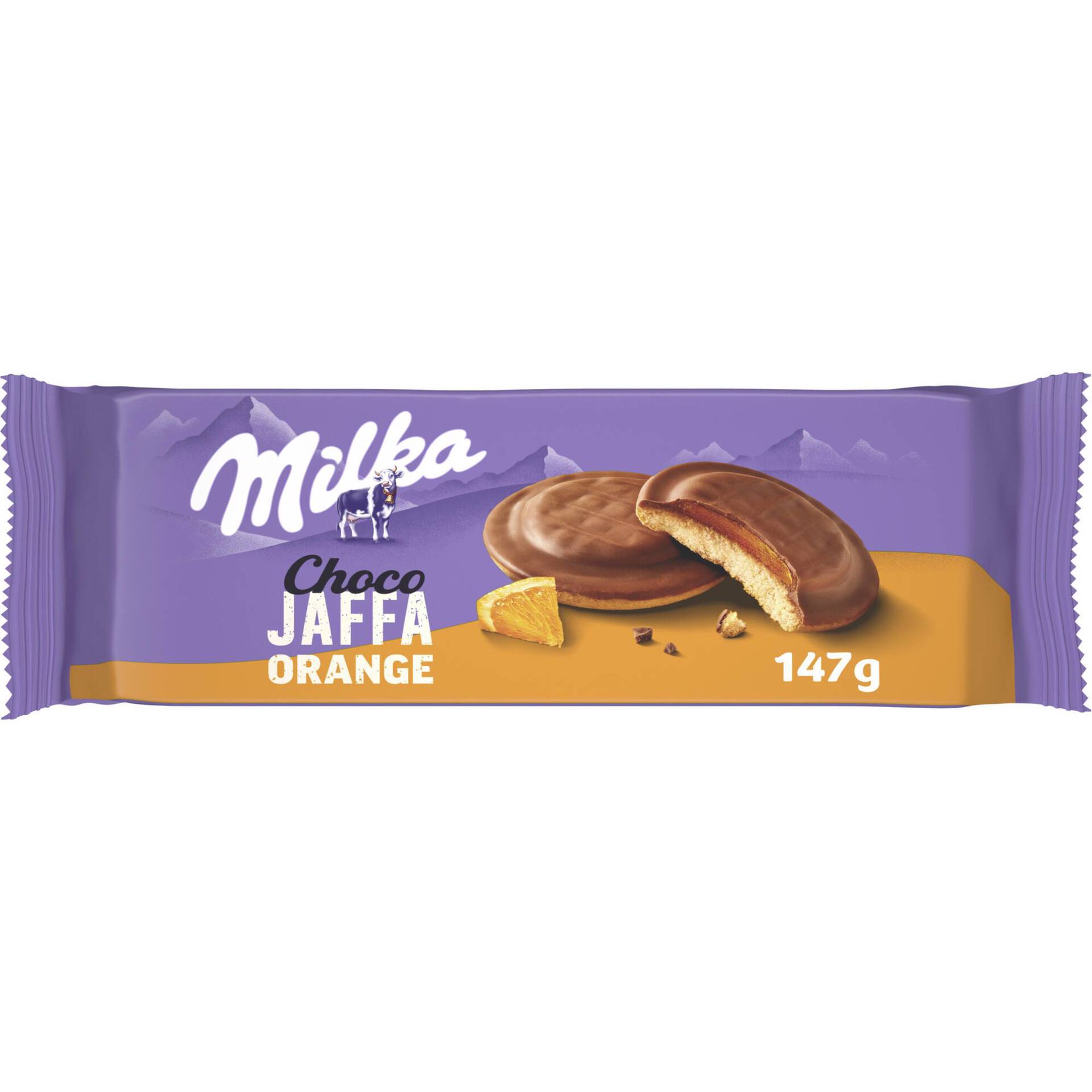 Bolachas Recheadas de Laranja Jaffa Milka