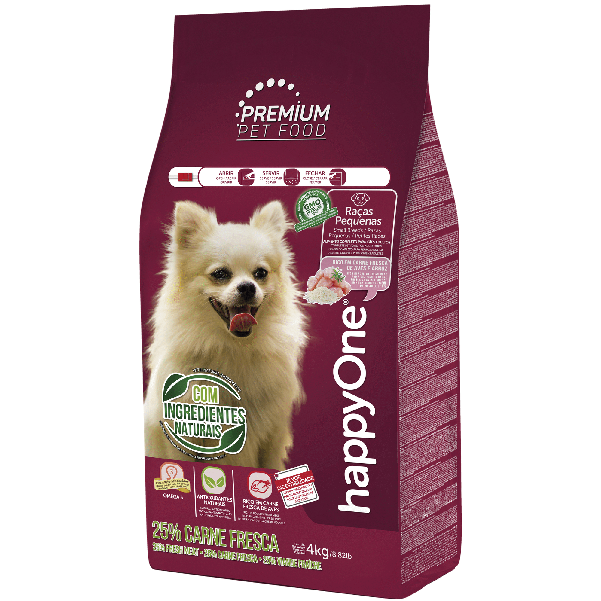 Ra&ccedil;&atilde;o para C&atilde;o Ra&ccedil;as Pequenas happyOne Premium
