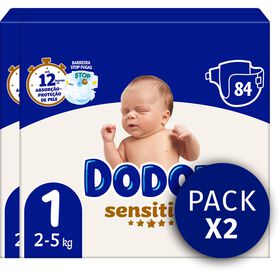 Fraldas Sensitive 2-5kg T1 Dodot 84 un