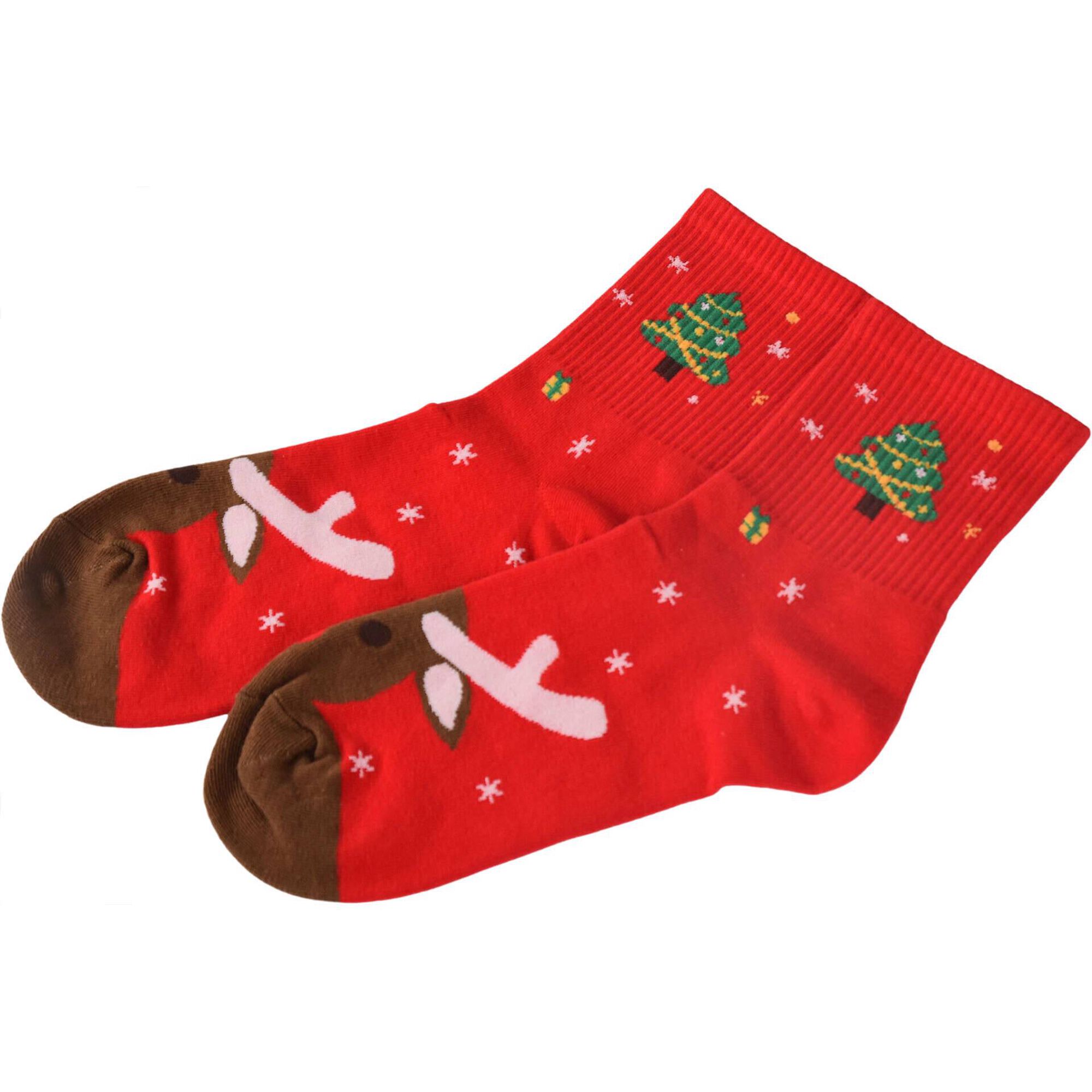 Conjunto 2 Pares Meias Natal Bazar&atilde;o