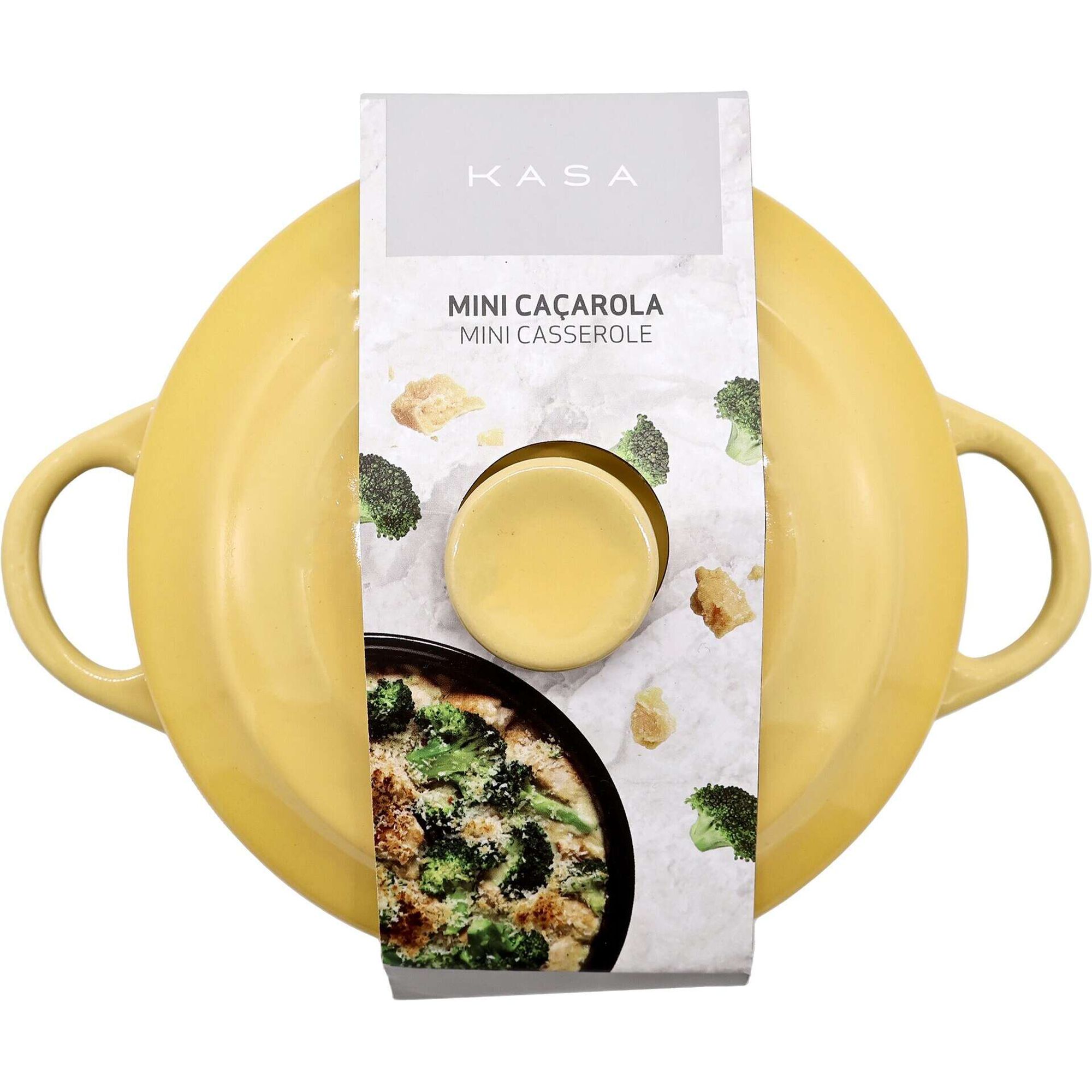 Mini Ca&ccedil;arola Forno 700ml Amarela Kasa