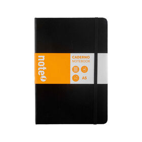 Caderno Agrafado com Elástico A5 Quadriculado