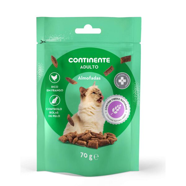 Snack para Gato Almofadas Bolas Pelo Continente