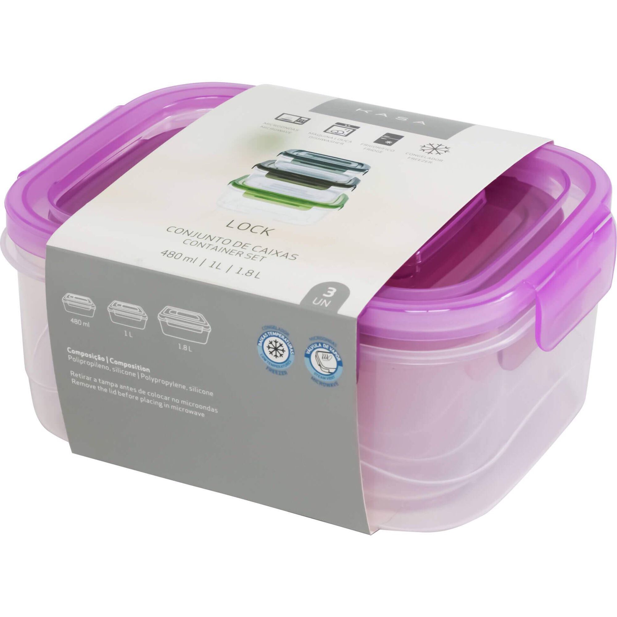 Conjunto de 3 Caixas Herm&eacute;ticas Lock Pickn'Go Kasa