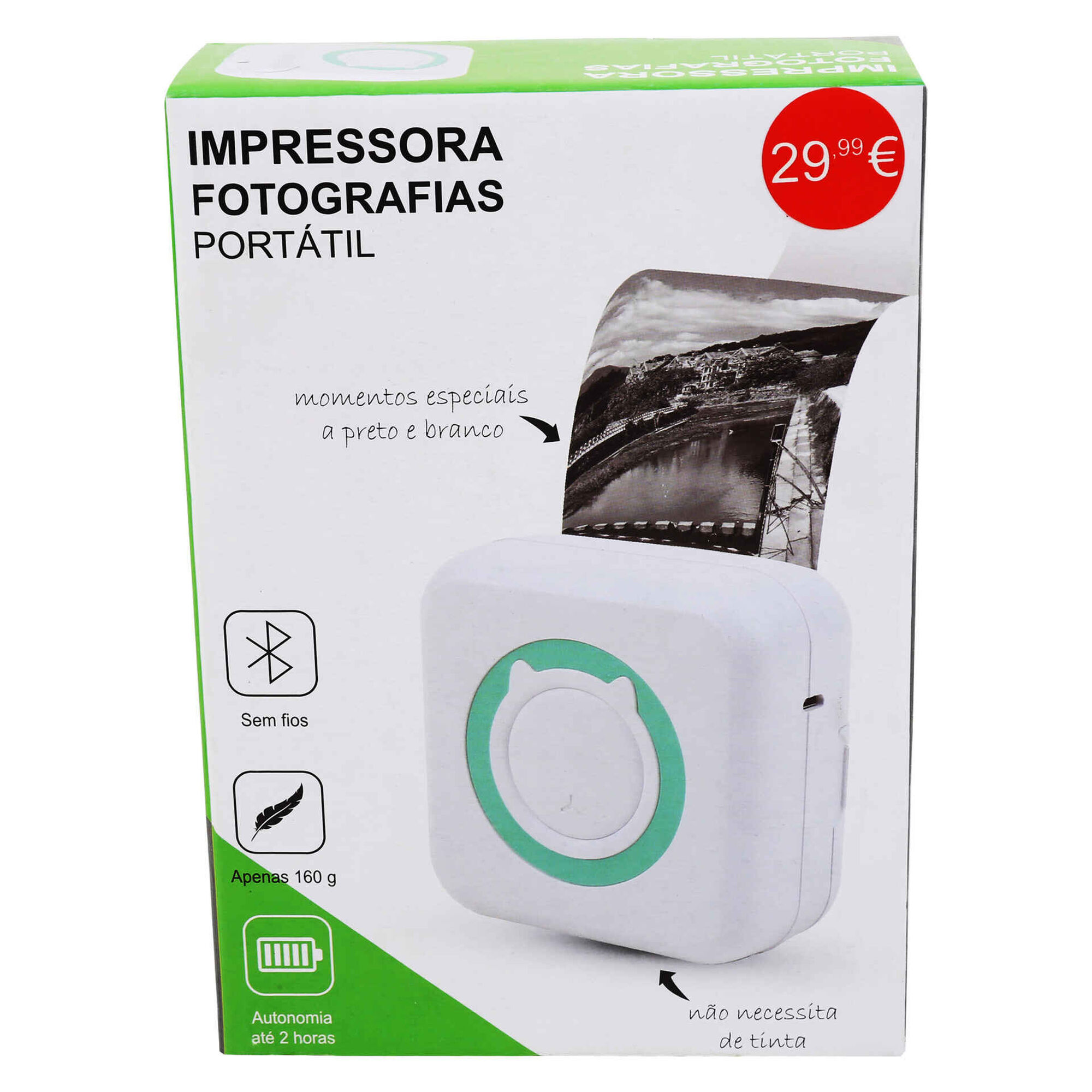 Impressora Fotografias Port&aacute;til Sem Fios Bazar&atilde;o