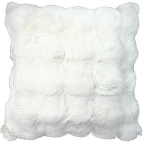 Almofada Pelo Quadrada 45x45cm Branca Kasa