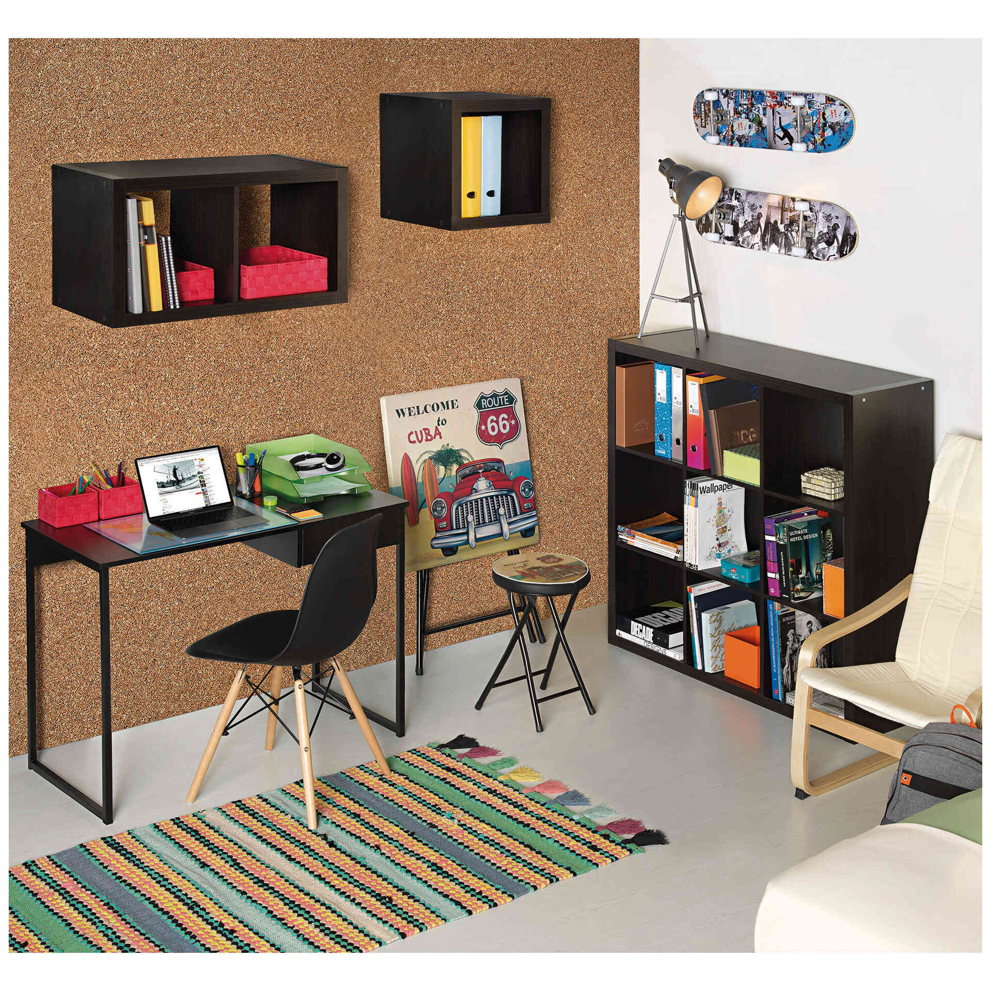 Estante 3x3 Cubos 111x39x111cm Preta