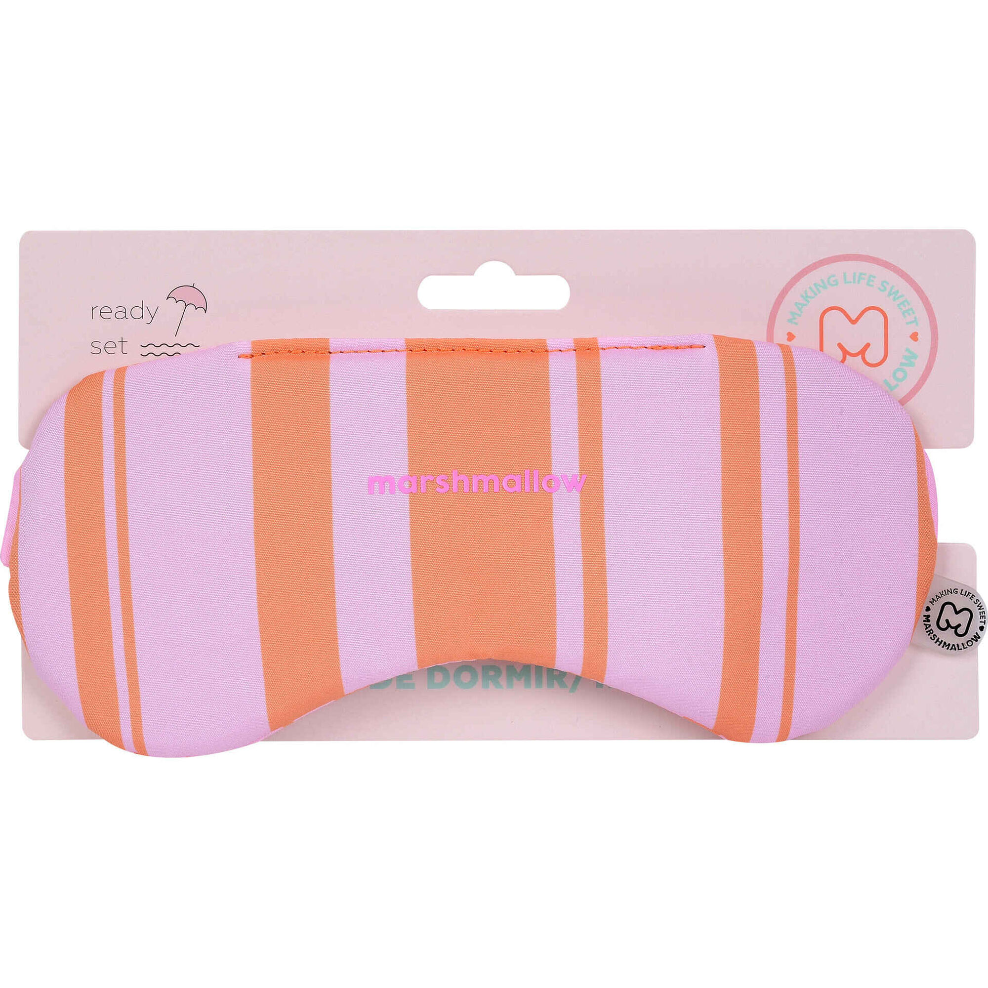 M&aacute;scara para Olhos Riscas Laranja e Rosa Marshmallow