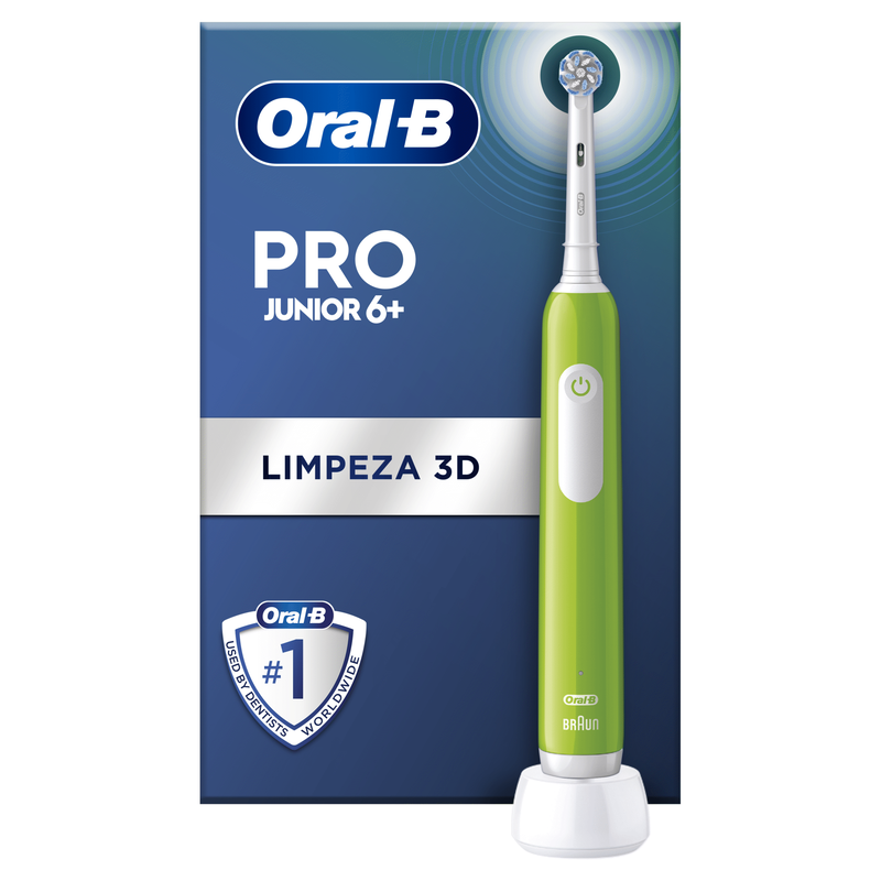 Escova de Dentes Elétrica 3D Pro Junior Verde + 6 Anos Oral-B