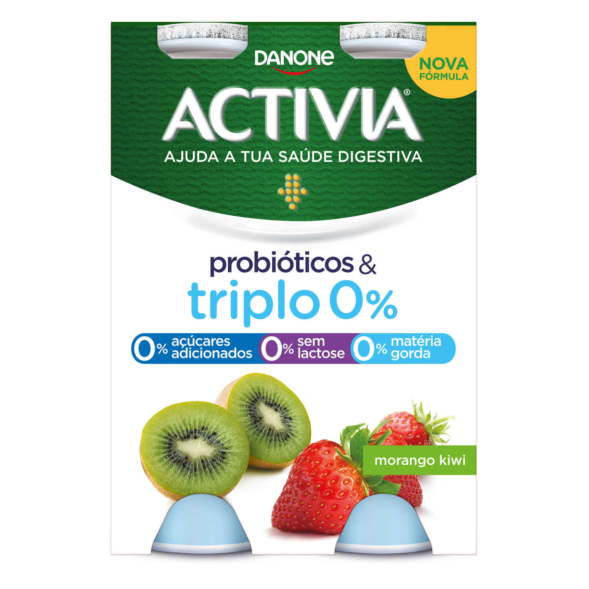 Iogurte Líquido Bifidus Triplo 0% Morango e Kiwi
