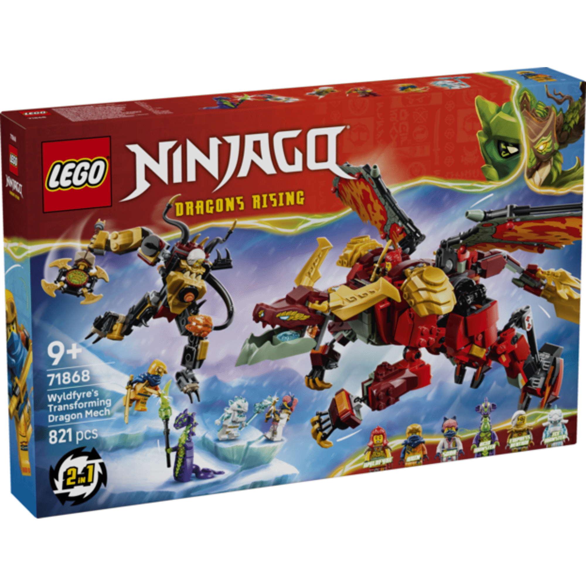 LEGO Ninjago - Rob&ocirc; Drag&atilde;o Transformador da Wyldfyre - 71868