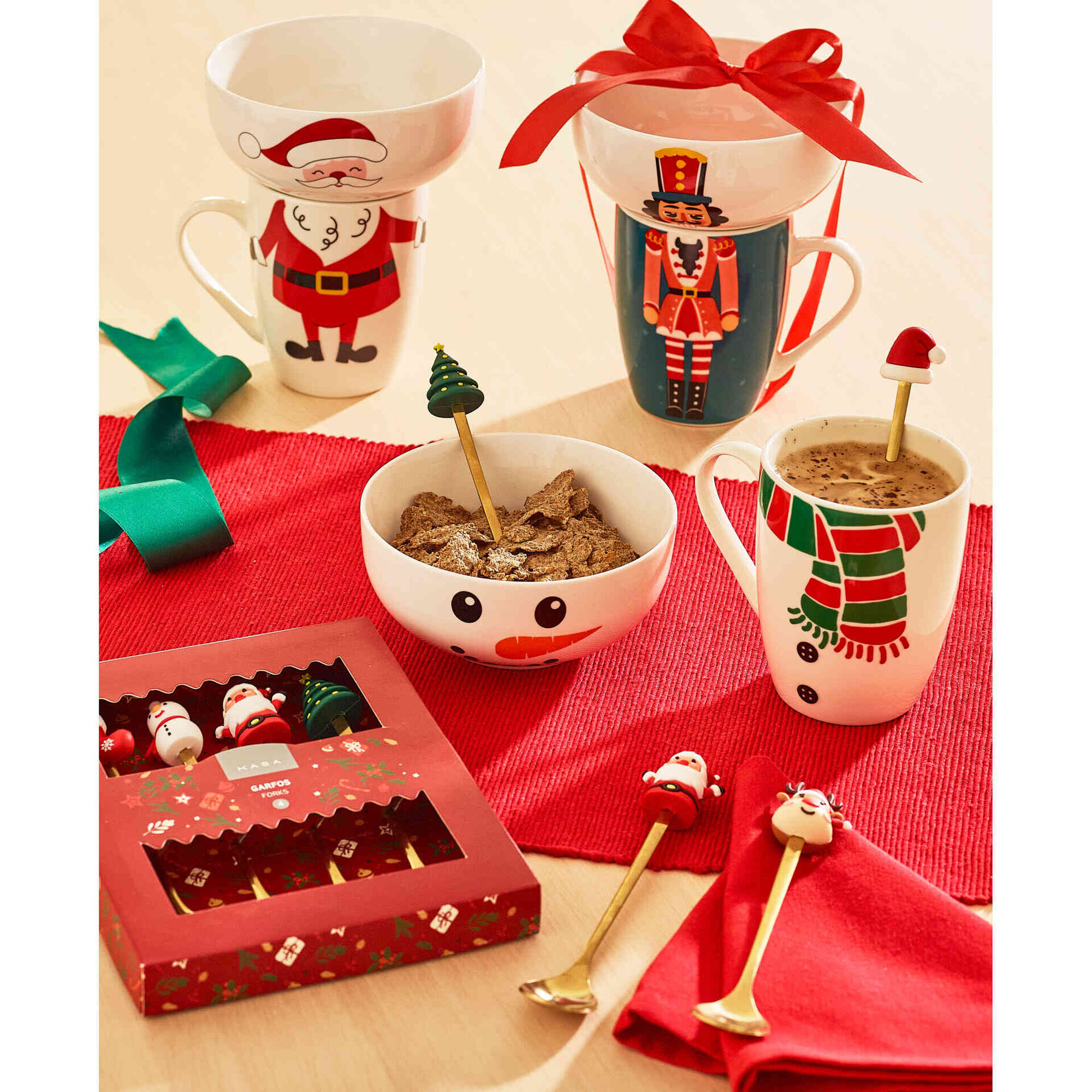 Conjunto Taça e Caneca Pai Natal