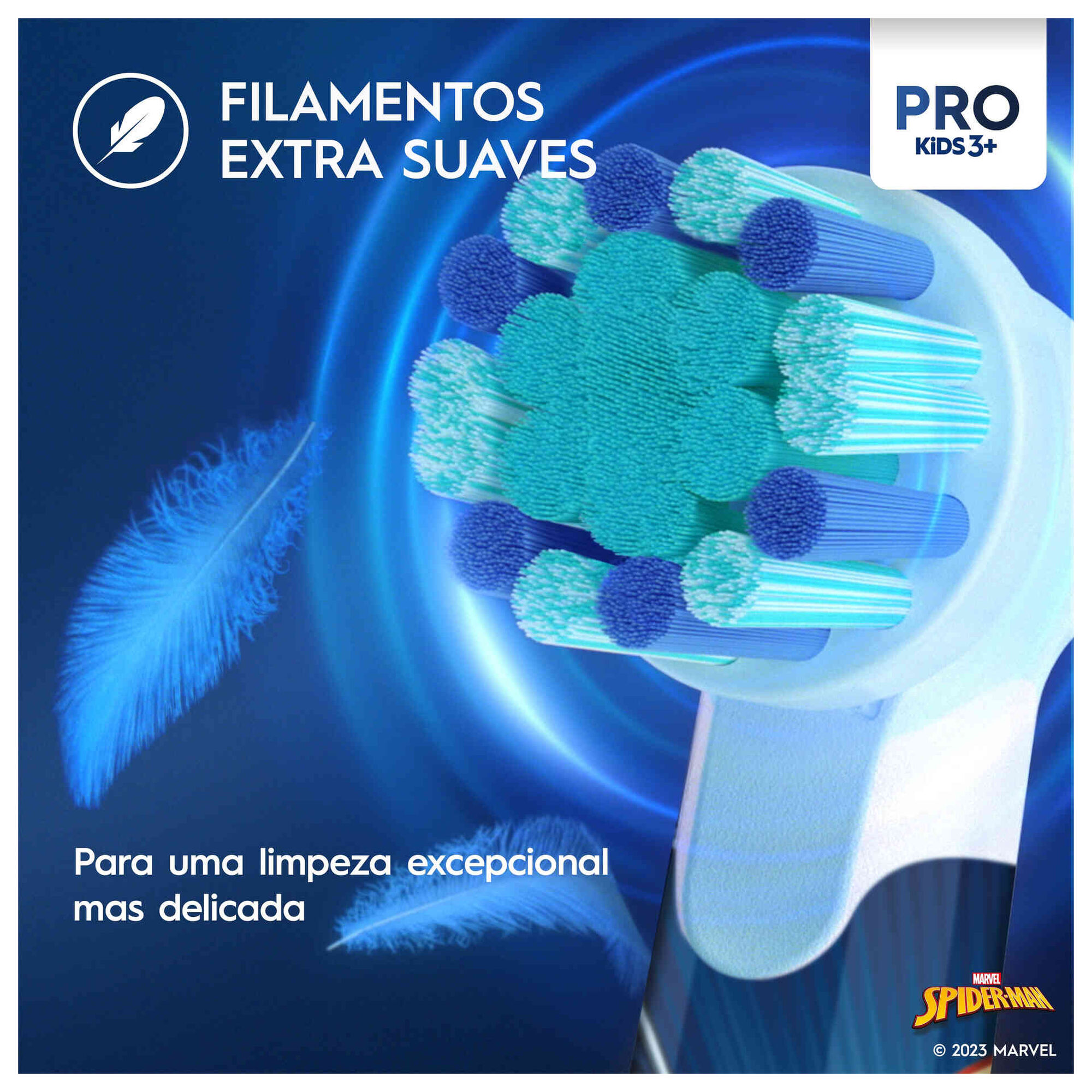 Escova de Dentes El&eacute;trica Pro Kids Spider Man + 3 Anos