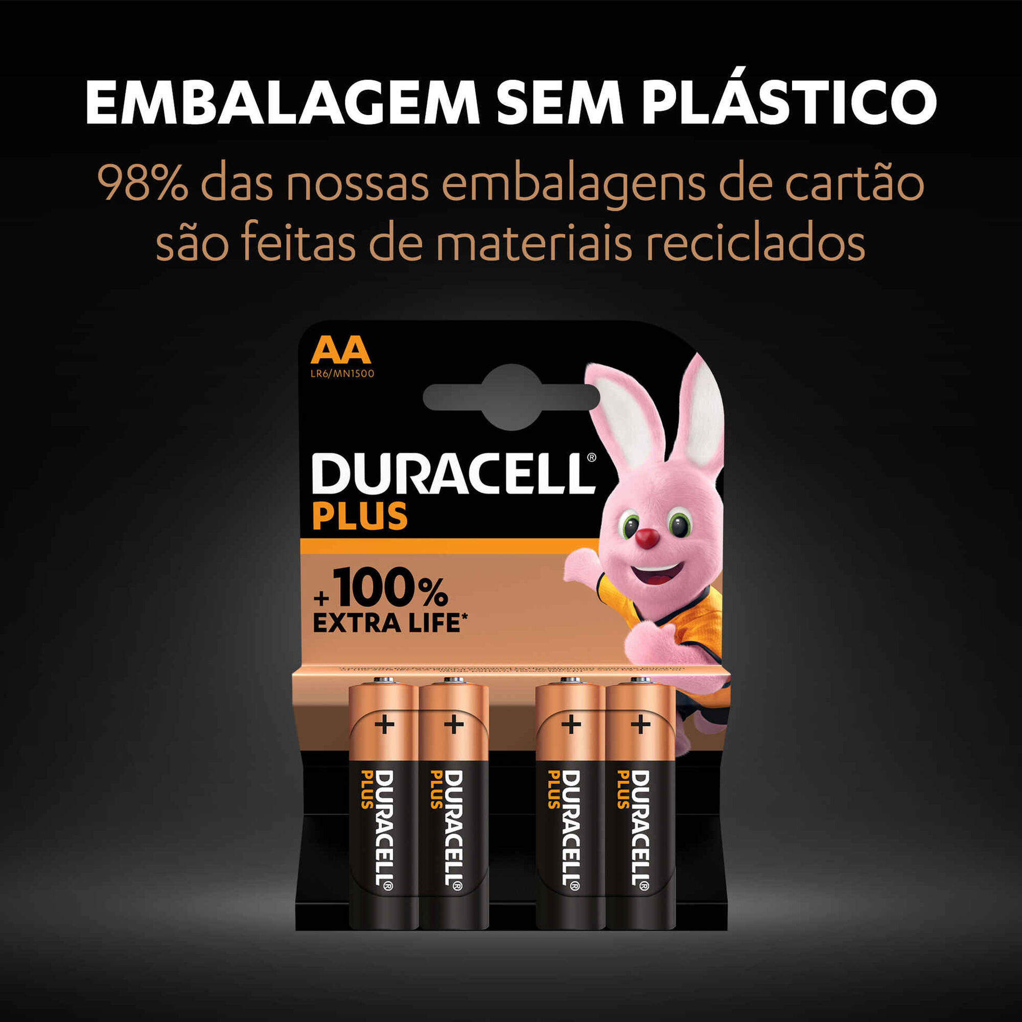 Conjunto de 18 Pilhas AA Plus