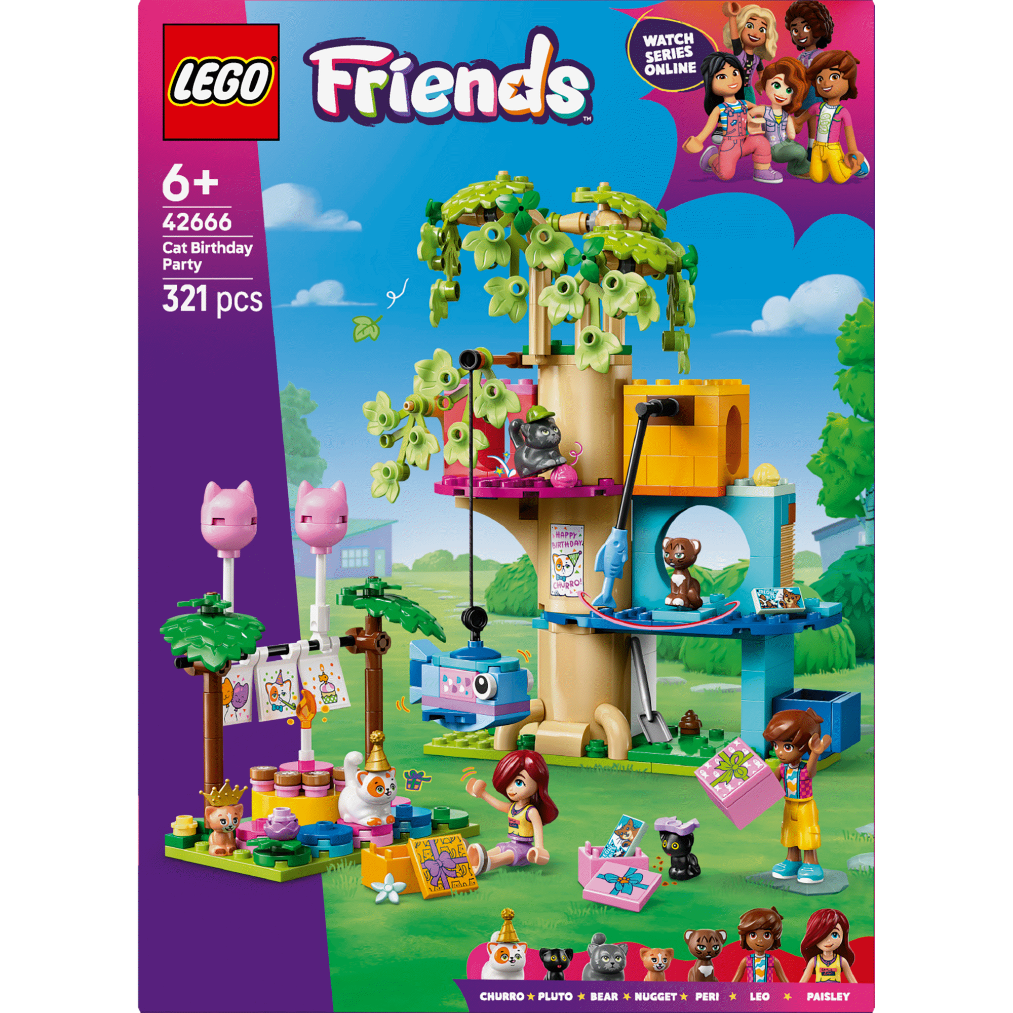 LEGO Friends - Festa de Anivers&aacute;rio do Gato e Casa da &Aacute;rvore - 42666
