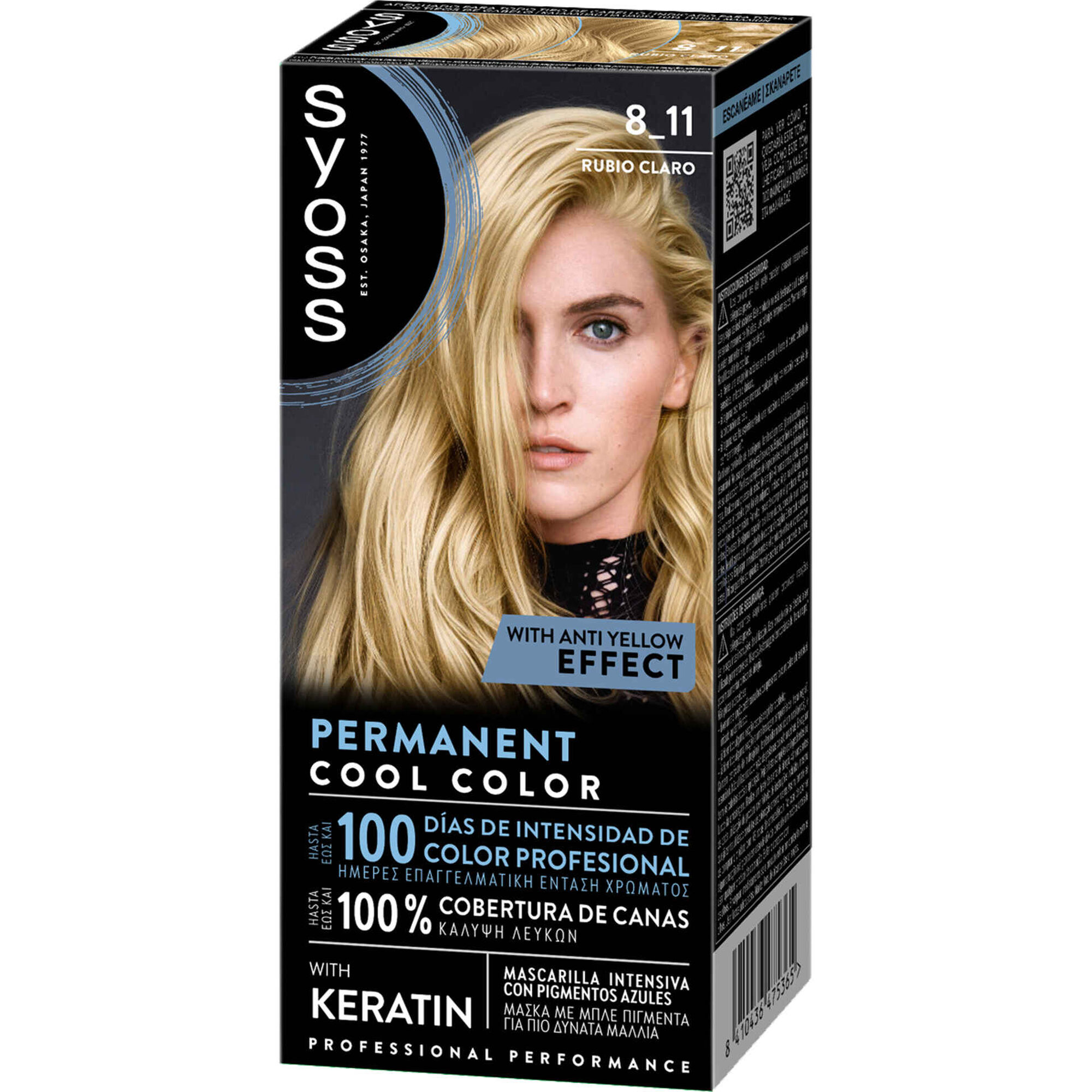 Colora&ccedil;&atilde;o Permanente Permanent Color Louro Claro 8-11 Syoss