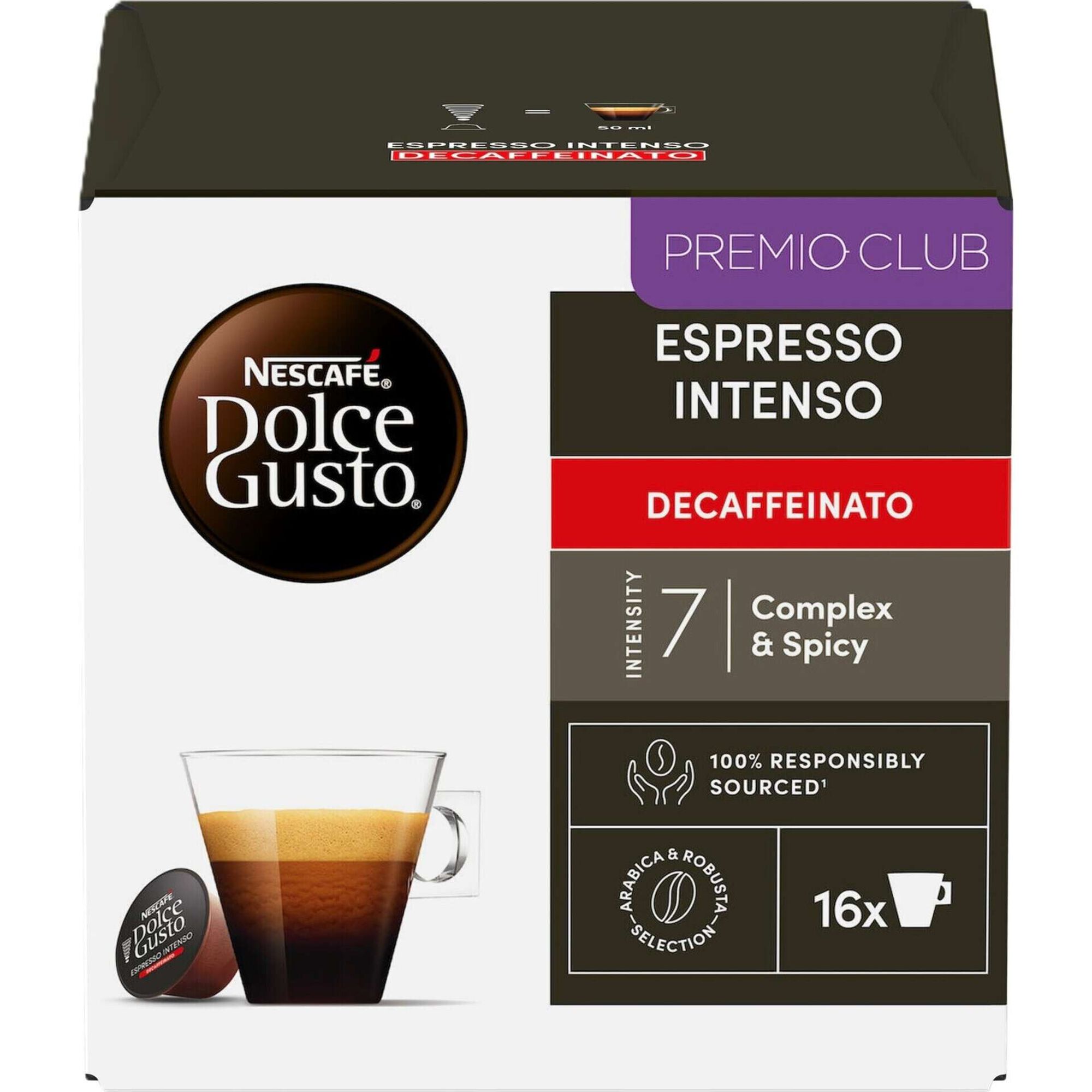 C&aacute;psulas de Caf&eacute; Descafeinado Intenso Int 7 Nescaf&eacute; Dolce Gusto