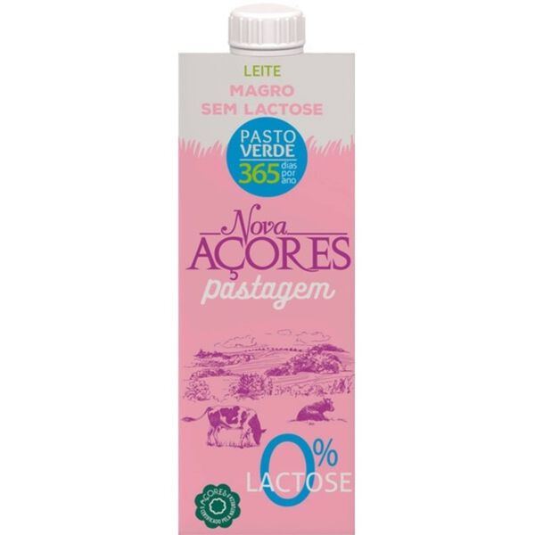 Leite UHT Magro Pastagem sem Lactose Nova Açores